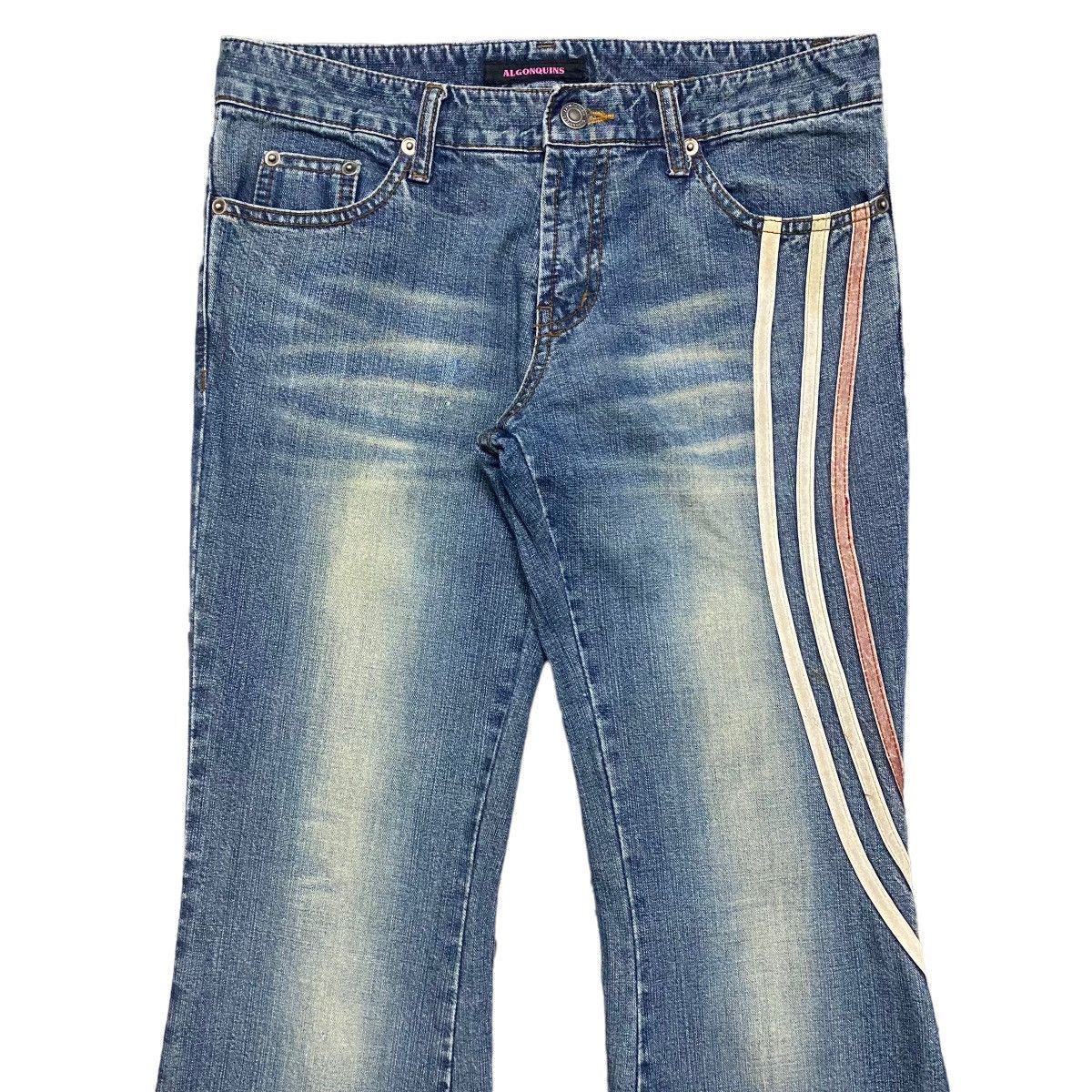 Japanese Brand Super Flare🔥 ALGONQUINS Hypnotic Denim Flare Jeans Size 28" / US 6 / IT 42 - 4 Thumbnail