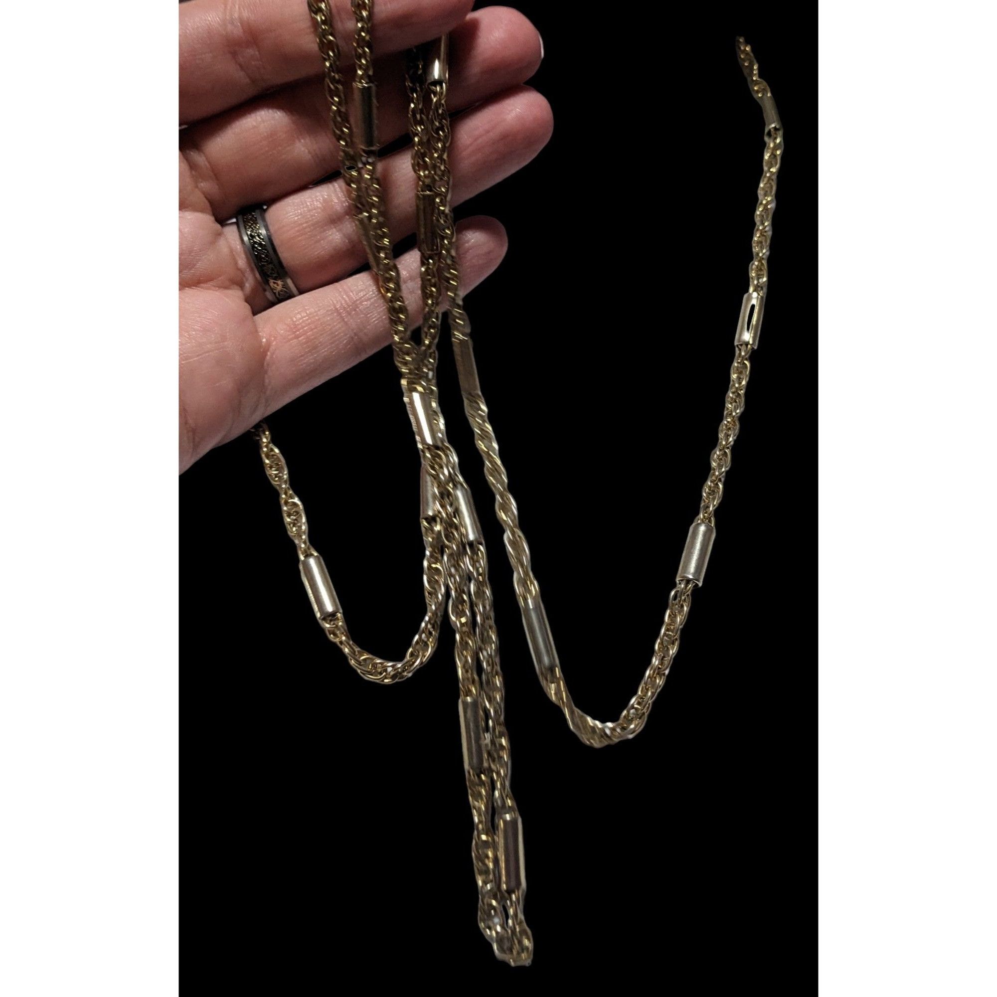 Other Gold Abstract Pillar Link Chain Necklace Size ONE SIZE - 3 Thumbnail