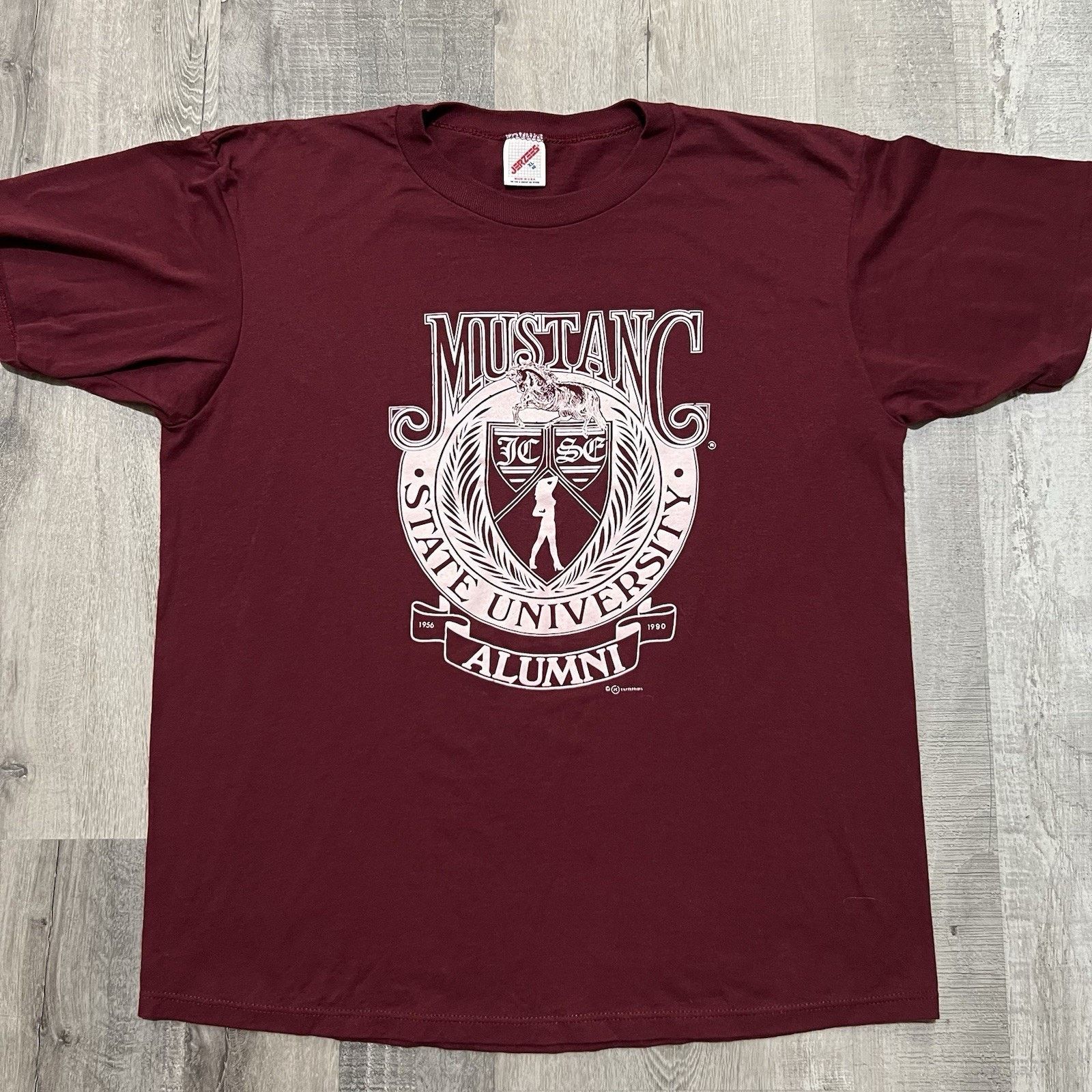 Jerzees Vintage MSU Texas T Shirt State University Mustangs College Size US XL / EU 56 / 4 - 1 Thumbnail