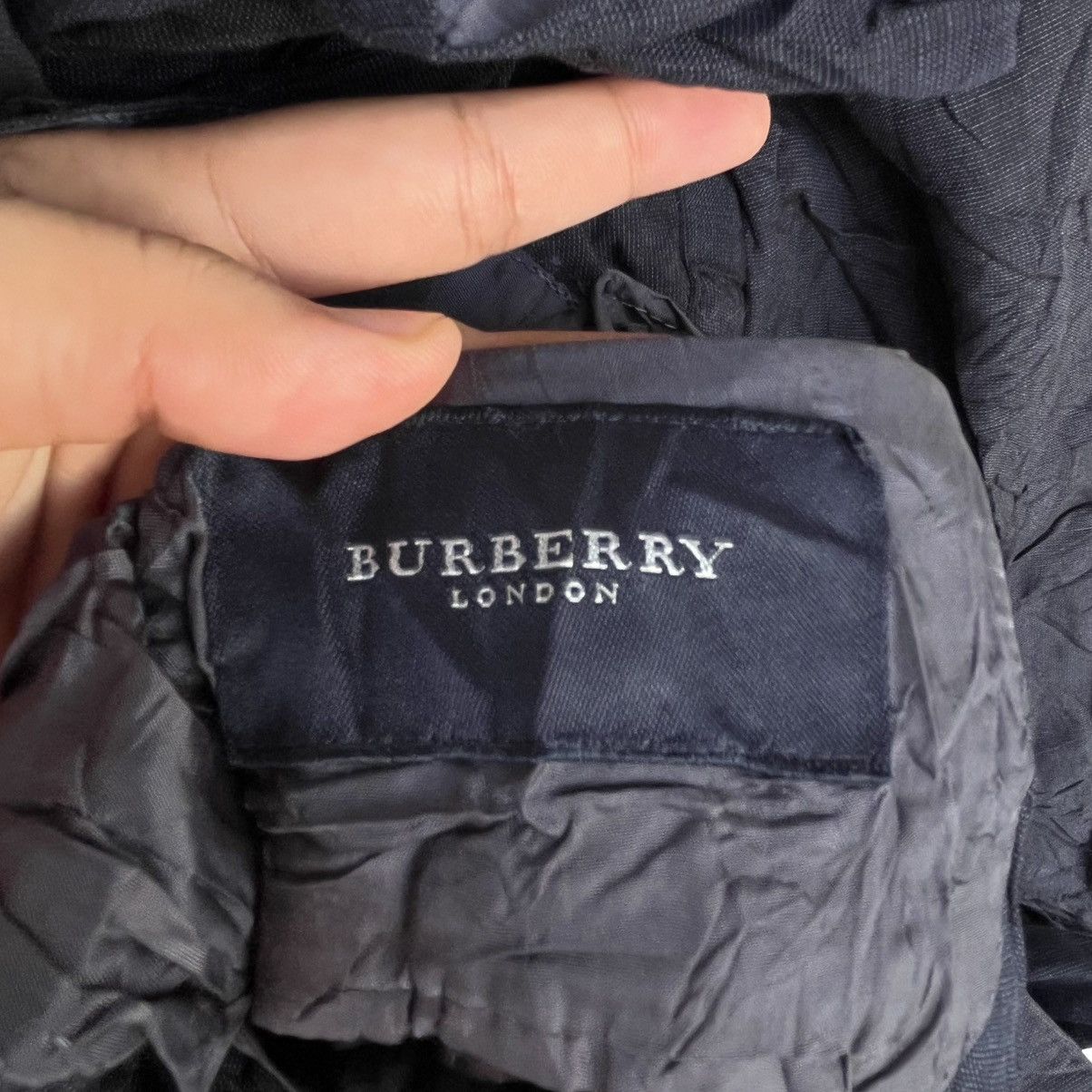 Other Vintage Burberry Black Crinkled Blazer And Notched Size M Size 38R - 6 Thumbnail