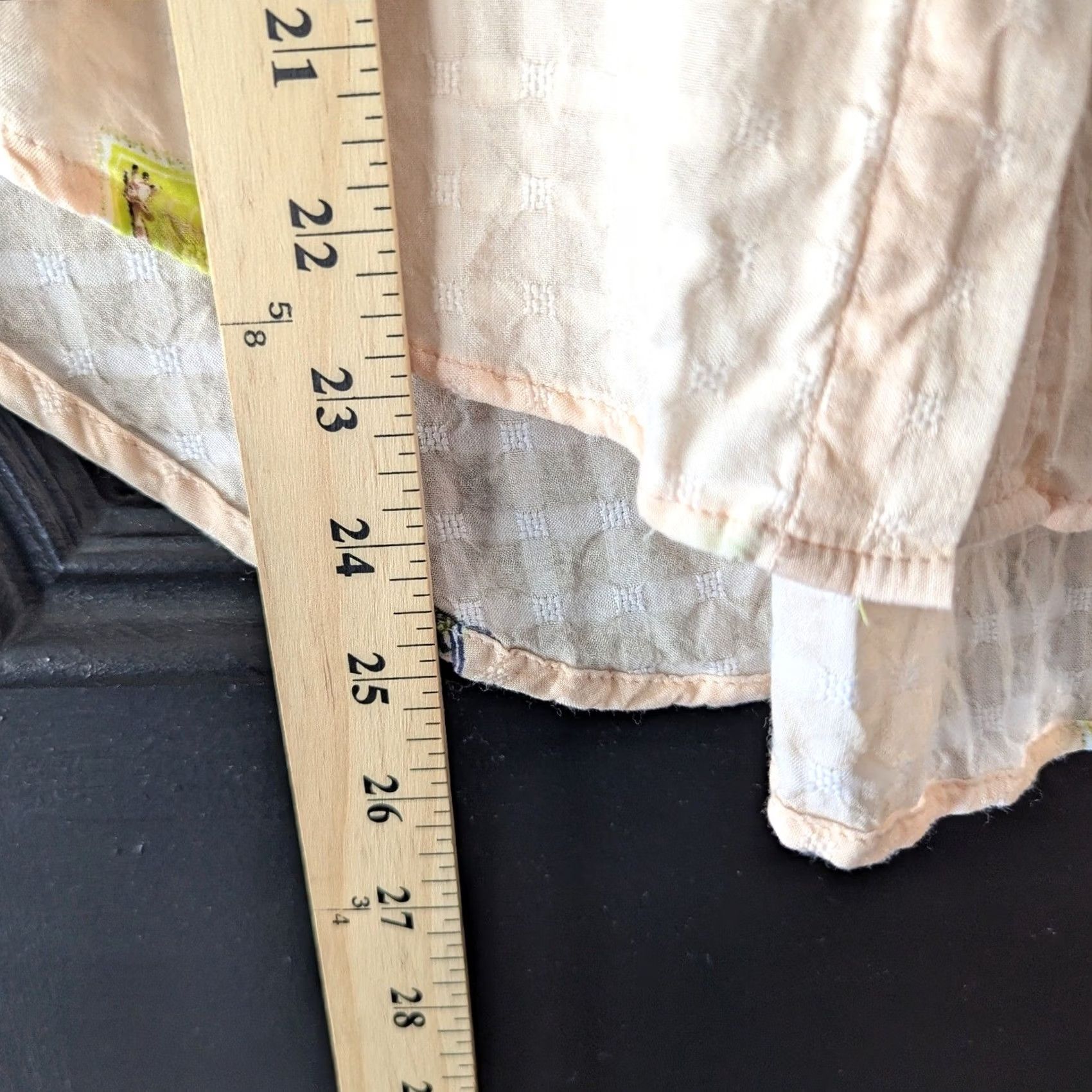 Stampd Jane + Delancey Blouse Short Sleeve Womens Peach Print Button Up Collared Casual Travel Summer Vintage No Size S / US 4 / IT 40 - 5 Thumbnail