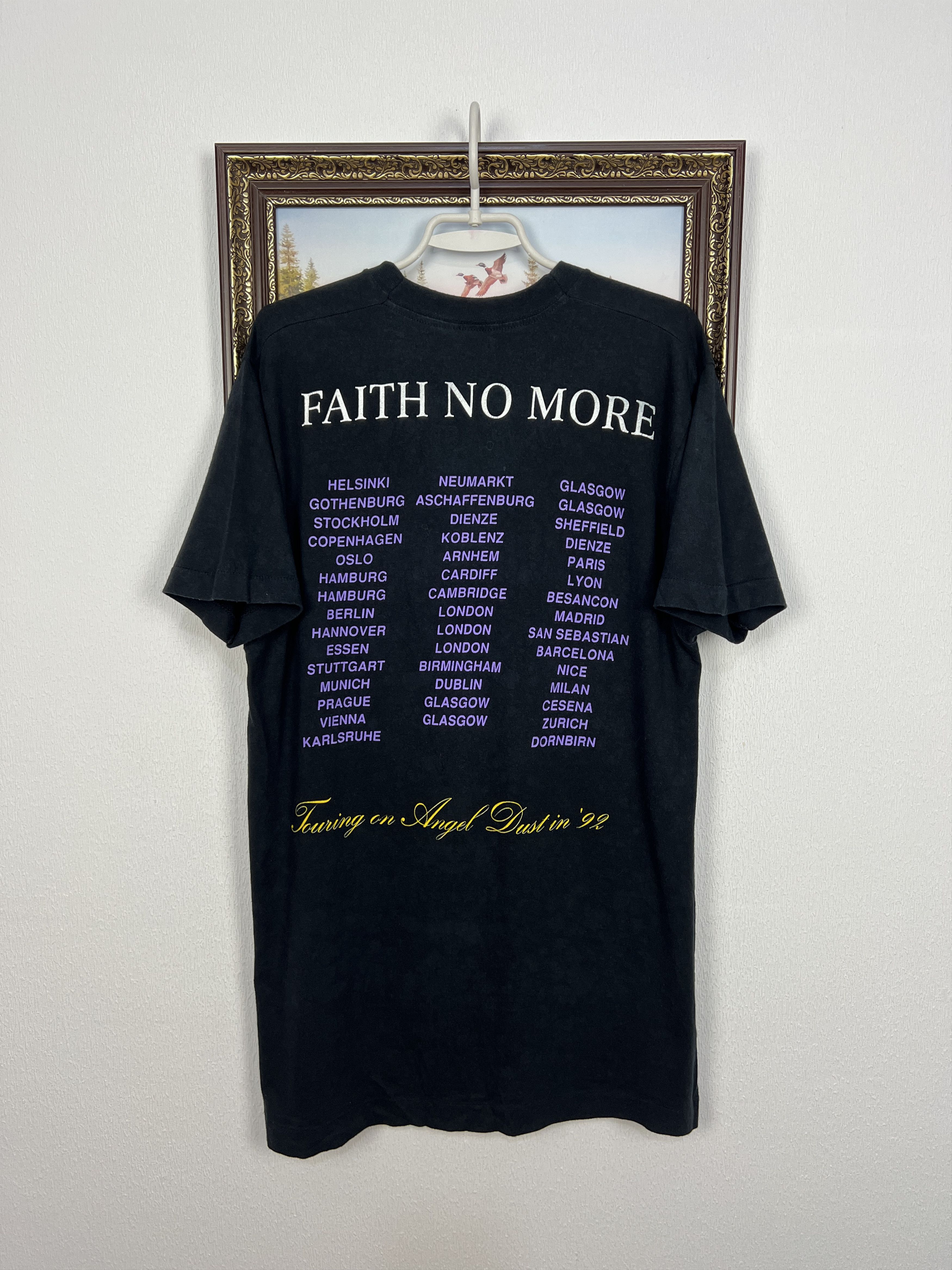 Vintage Vintage 1992 90s Faith No More Angel Dust Tour Tee Band Size US XL / EU 56 / 4 - 10 Thumbnail