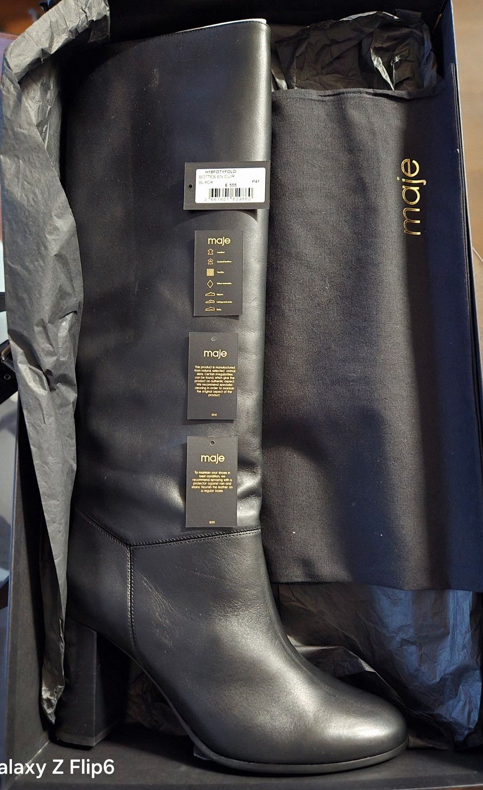 Maje Maje Black Flity Heeled Boots Size US 10 / IT 40 - 4 Thumbnail