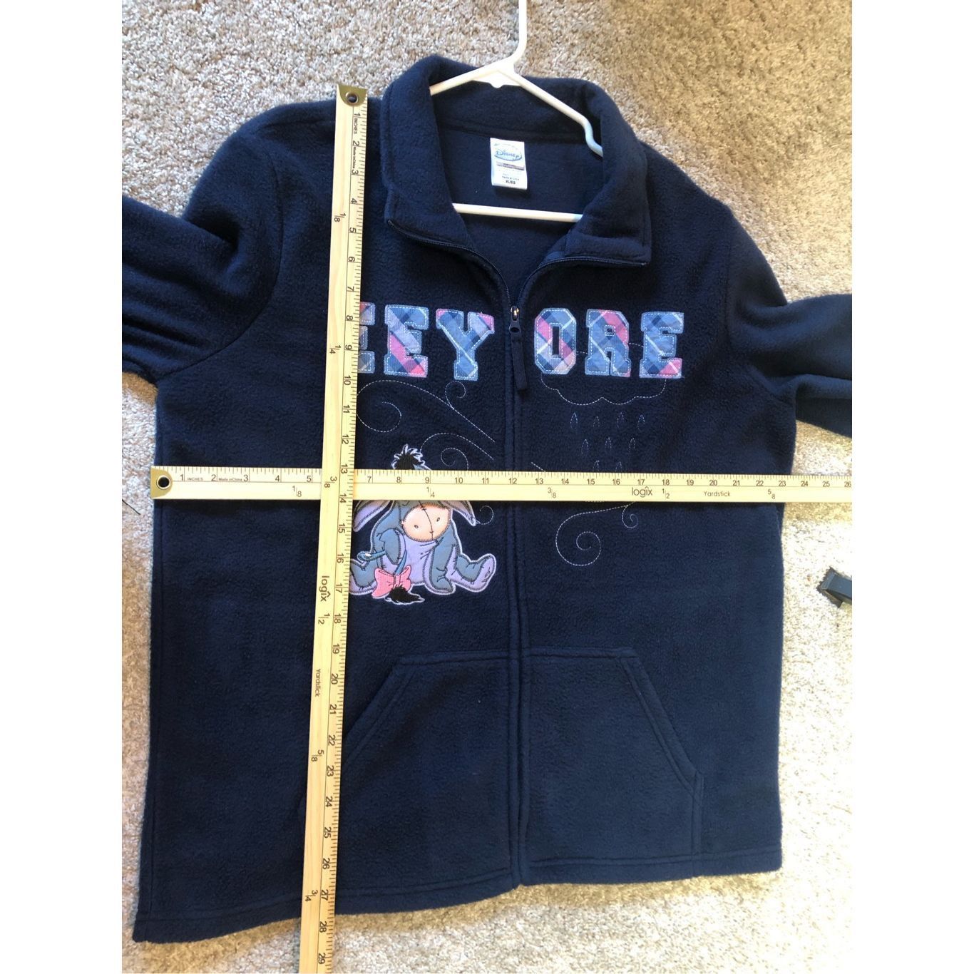 Disney Disney Women’s Navy Blue Fleece Eeyore Zip Up Jacket Size XL Size XL / US 12-14 / IT 48-50 - 7 Thumbnail