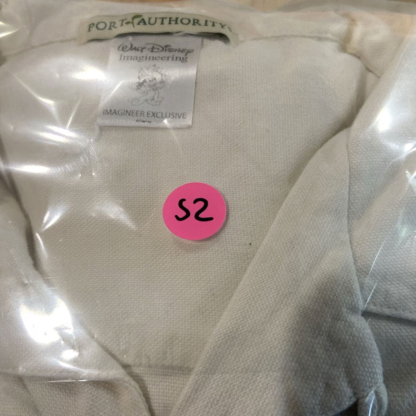 Port Authority Walt Disney Imagineering Exclusive Shirt Mens Large White Embroidered Logo Port Authority Button-Up Collared Pocketed Disney Logo Shirt Size US L / EU 52-54 / 3 - 7 Thumbnail