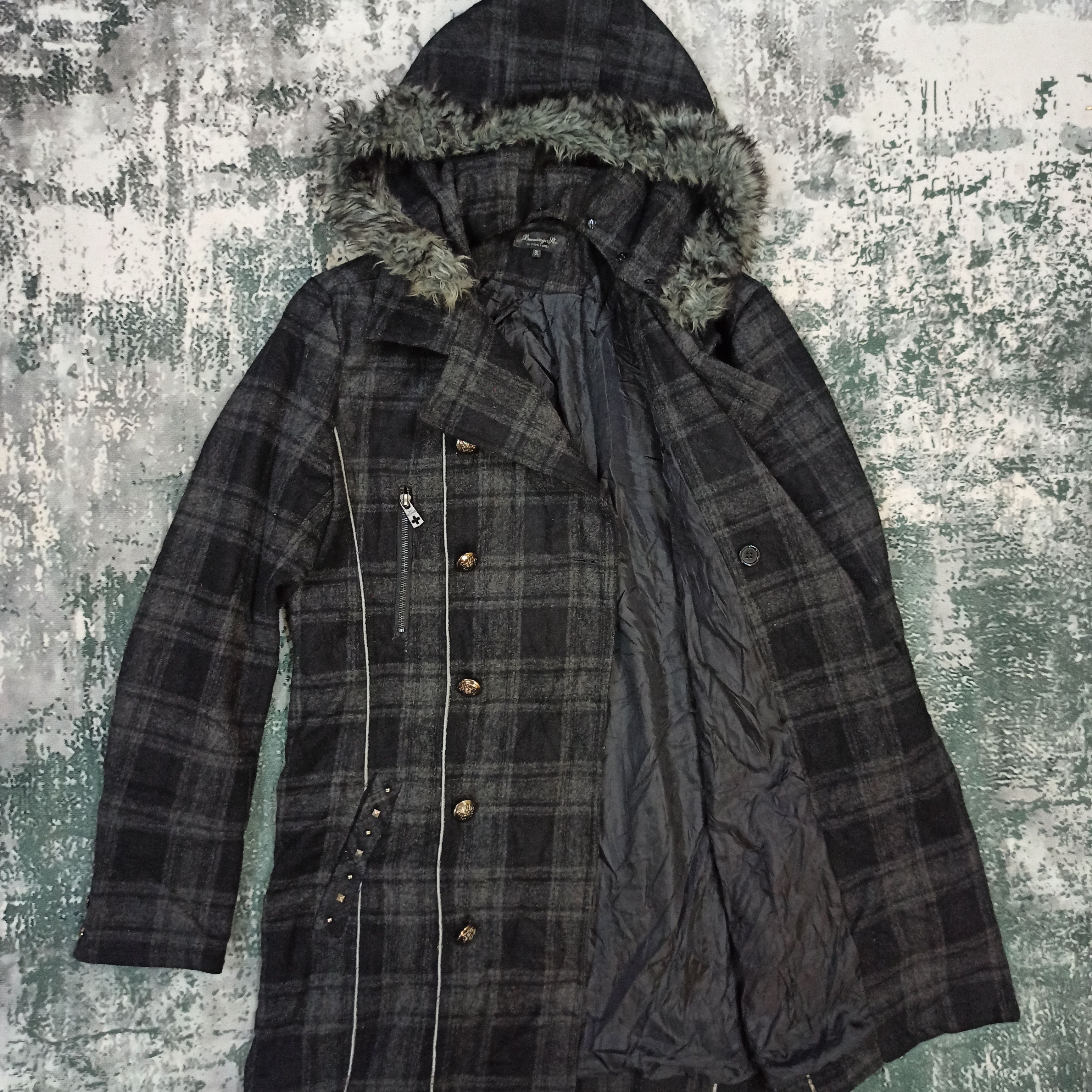 If Six Was Nine P-Coat Long Wool Unique Gothic Punk Melton Double-Breasted Size US XXL / EU 58 / 5 - 10 Thumbnail