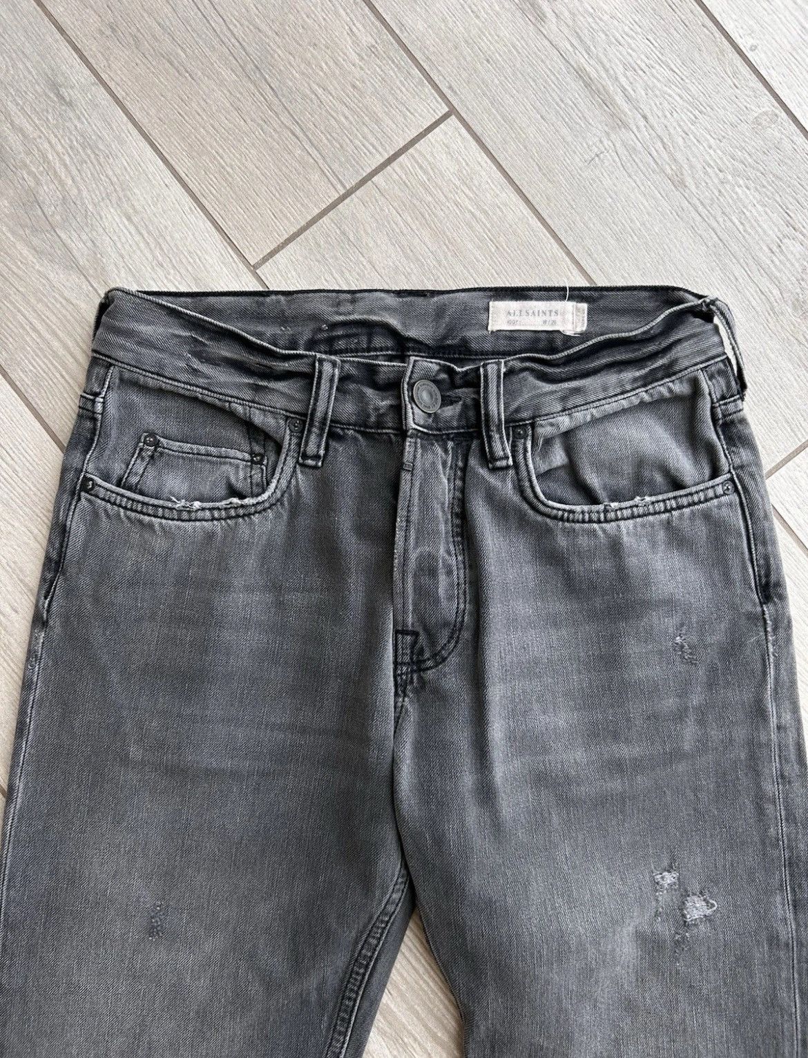 Allsaints Allsaints Cigarette Jeans Black Gray Slim Fit Men’s 28x30 Size US 28 / EU 44 - 2 Thumbnail