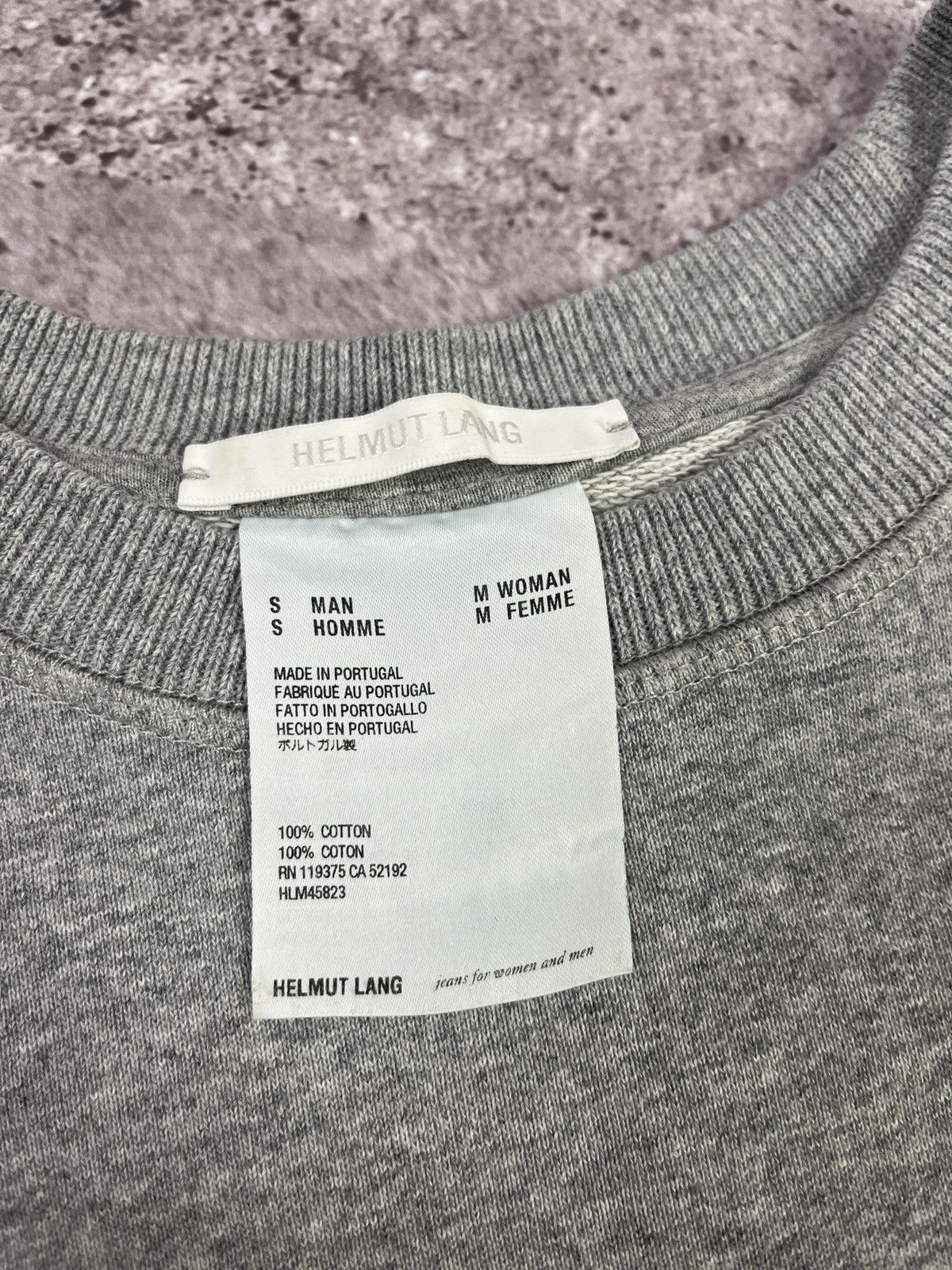 Helmut Lang HL Logo Grey Short Sleeve Sweatshirt Tee Minimalist Designer Size US S / EU 44-46 / 1 - 10 Thumbnail