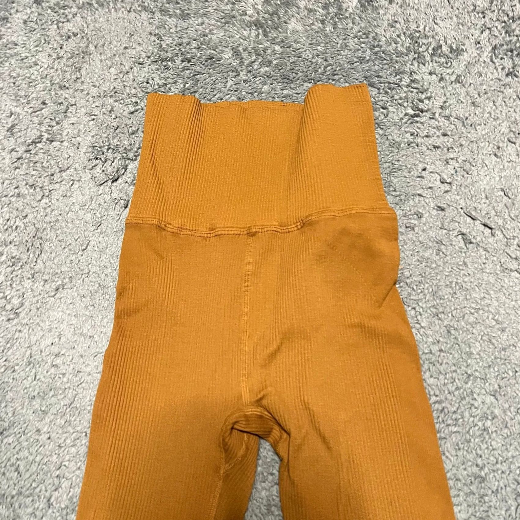 Free People Free People Movement Textured Ribbed Leggings Womens Small Brown S Regular Womens Leggings Size 28" / US 6 / IT 42 - 2 Thumbnail