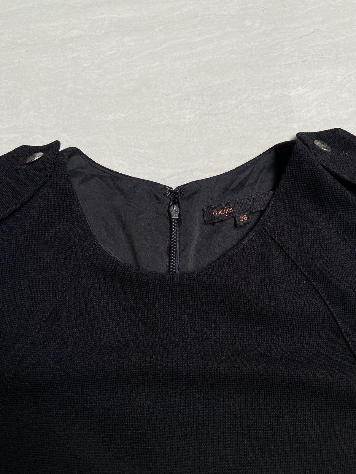 MAJE Black Midi Dress