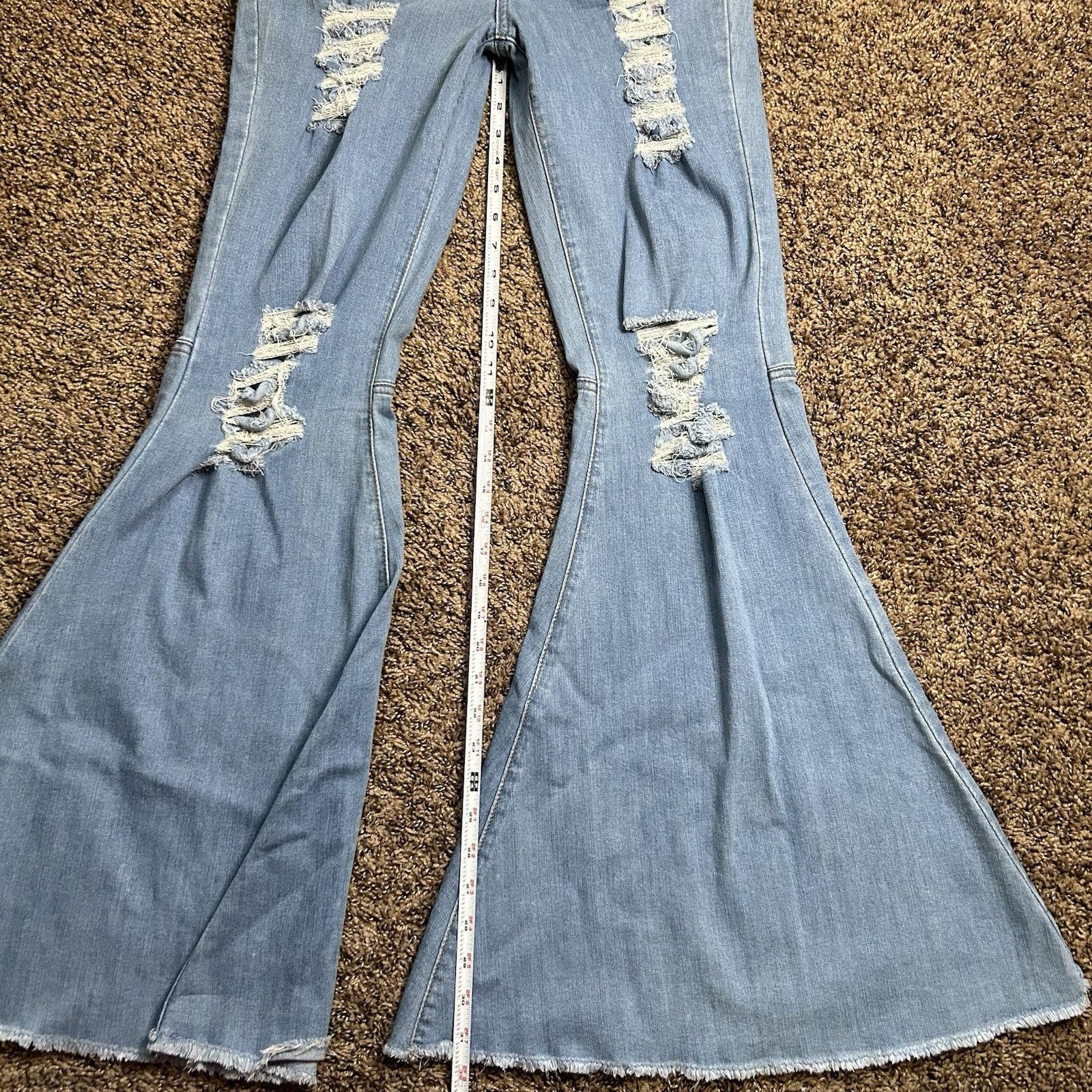 rue21 Rue21 Jeans sz 5 Junior Blue Flare Bell Bottom Stretch Y2K Size 25" / US 0 / IT 36 - 8 Thumbnail