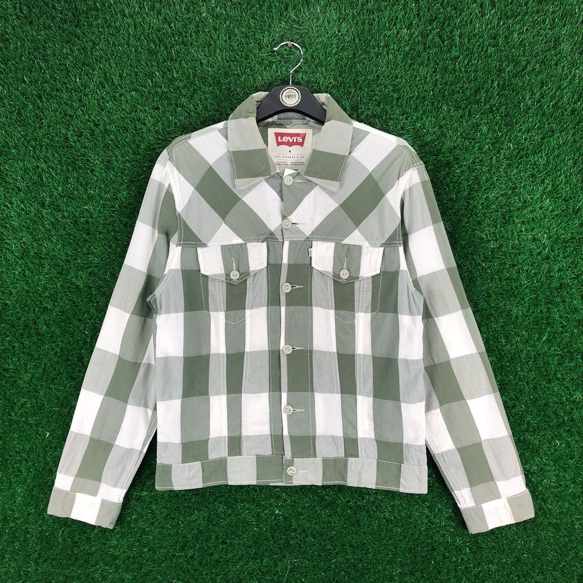 Levi's Levis White Tab Checkered Summer Jacket Button up Size US S / EU 44-46 / 1 - 1 Thumbnail