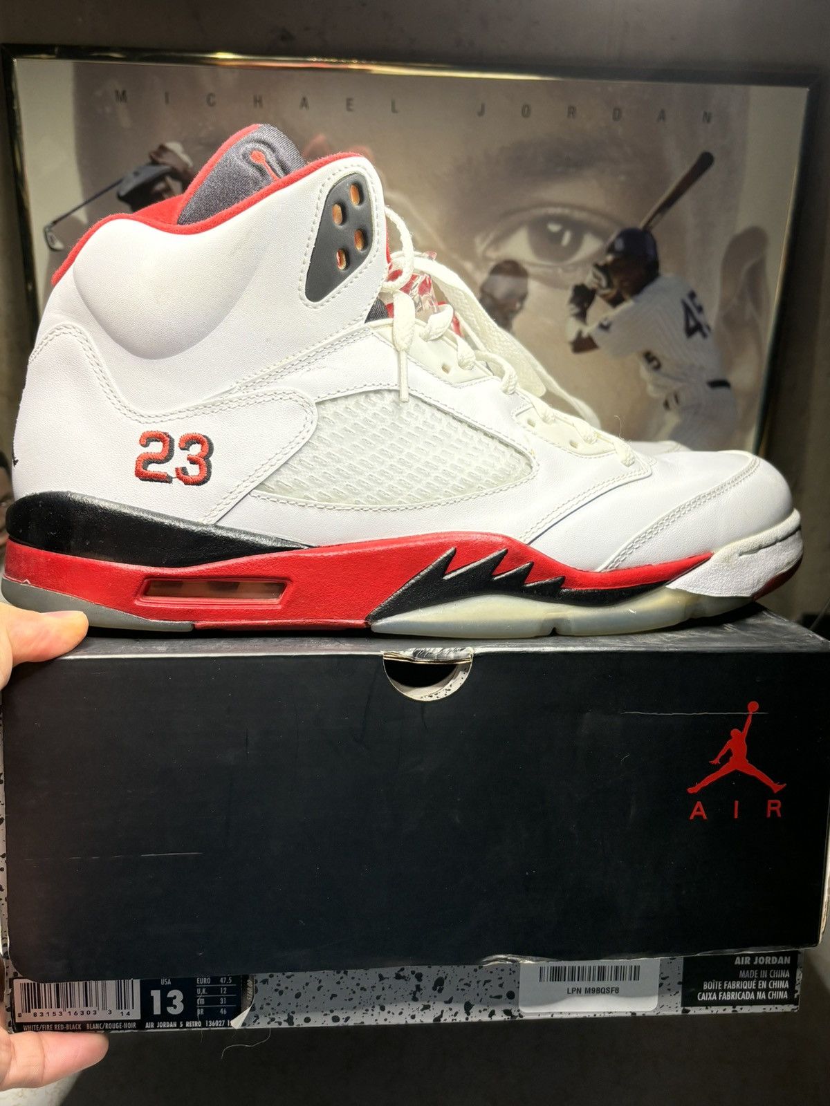 Jordan Brand Air Jordan 5 “Black tongue” Size US 13 / EU 46 - 1 Thumbnail