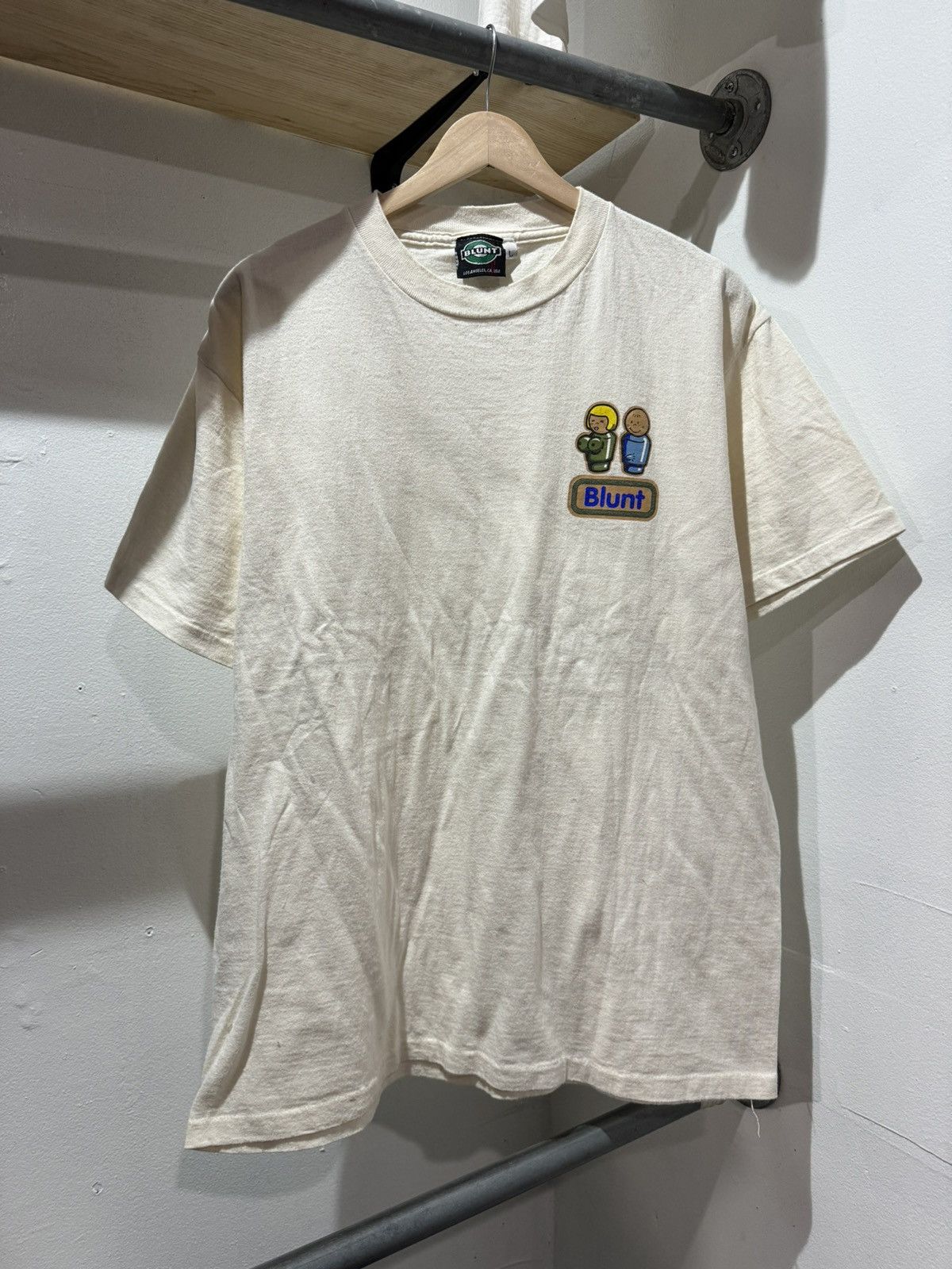 image of Vintage Blunt T Shirt Size L in Cream, Men's