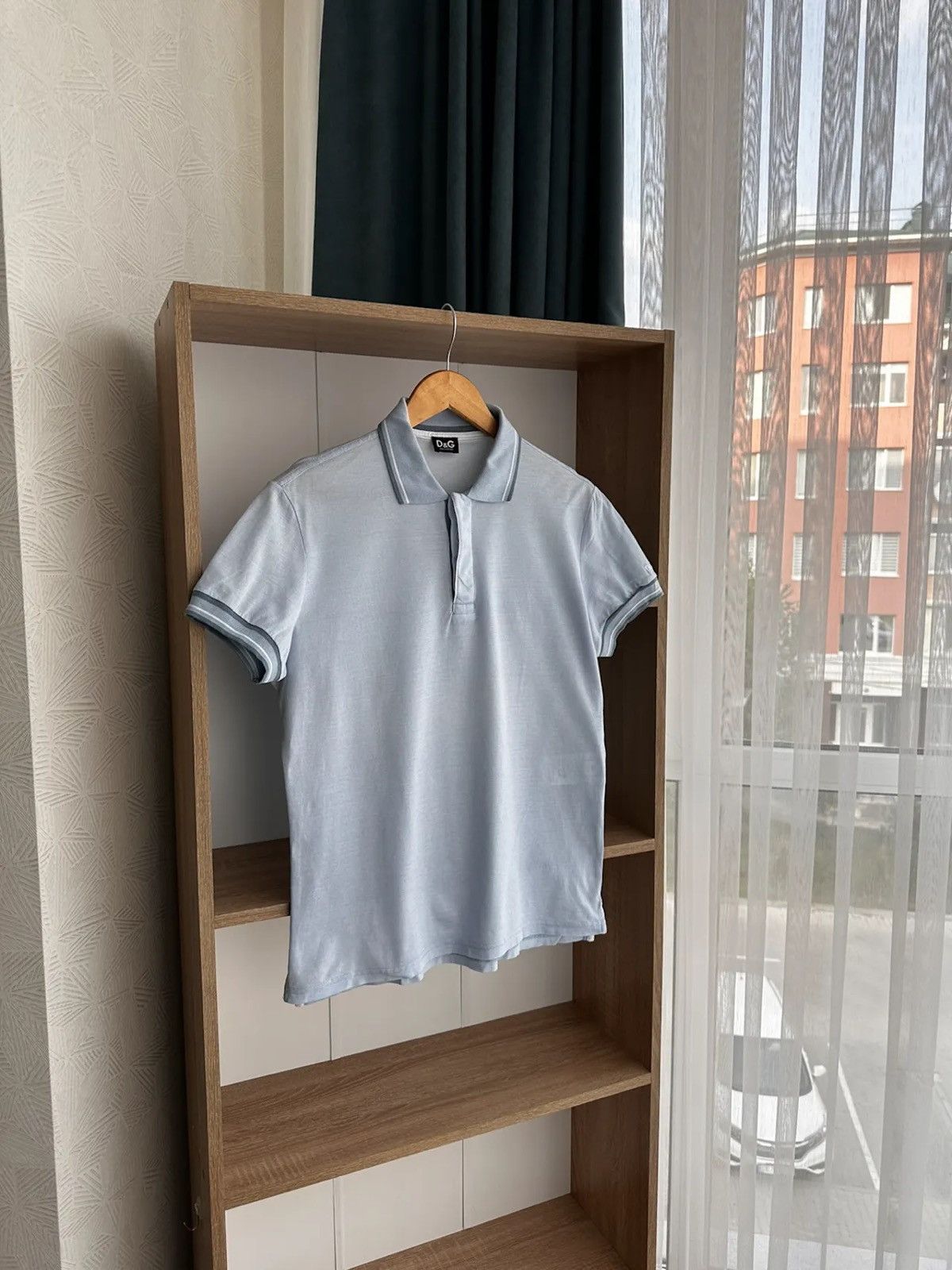 Vintage Dolce & Gabanna Blue Luxury Lightweight Polo Shirt
