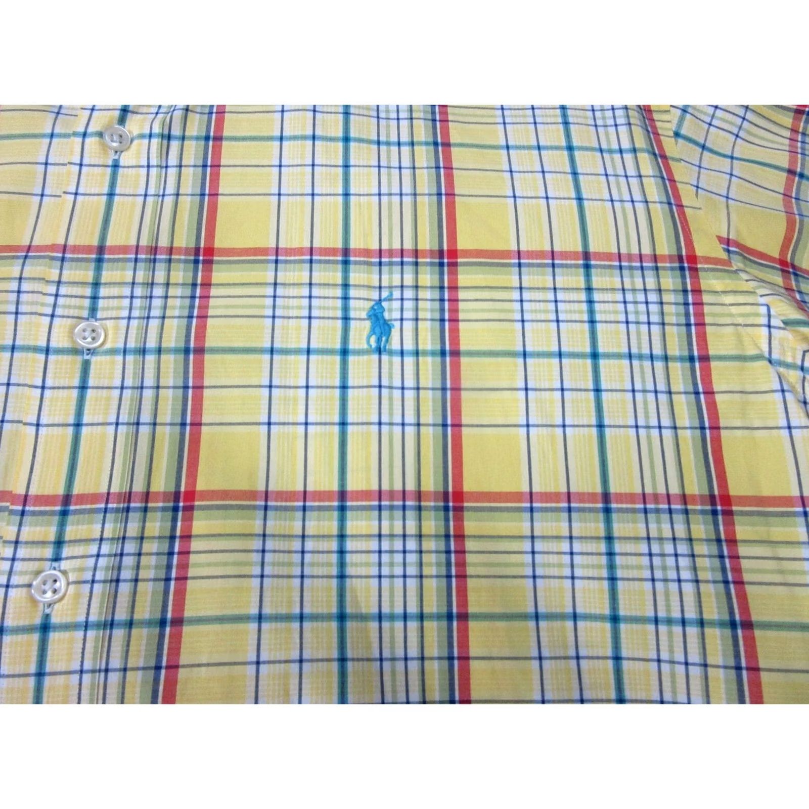 Ralph Lauren Ralph Lauren Shirt Mens XL Yellow Plaid Classic Fit Long Sleeve Logo Button Down Shirt Size US XL / EU 56 / 4 - 3 Thumbnail