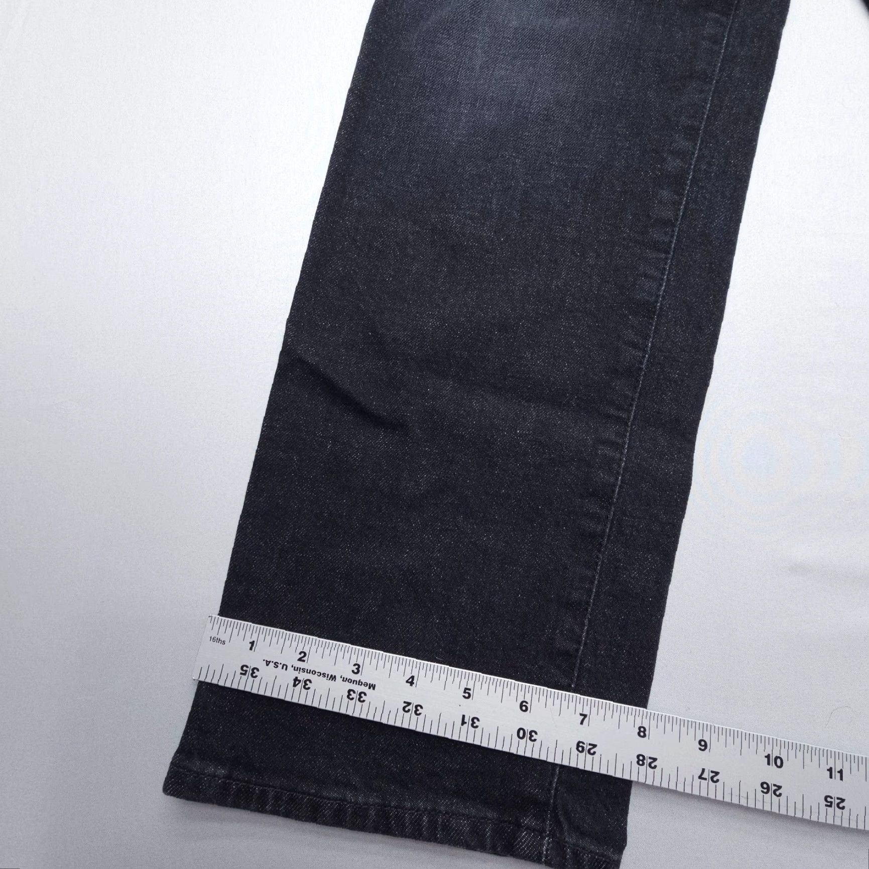 SLVRLAKE VINTAGE Slvrlake London Crop Jeans Womens Size 25 Underground High Rise Dark Black 5-Pocket Design USA Womens Jeans Size 42" / US 20 - 4 Thumbnail