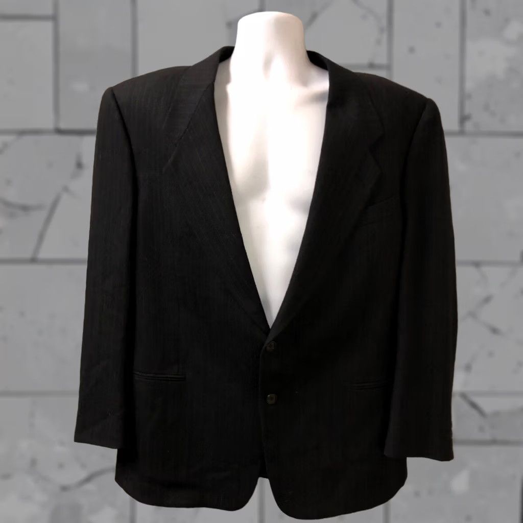 Vintage MANI Made For Dillards Mens Black Pinstriped 100% Wool 2 Button Sport Coat Sz 44 Size US S / EU 44-46 / 1 - 1 Thumbnail