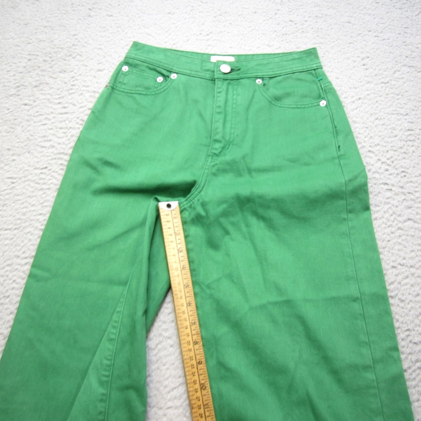 Vintage Gorman Pants Womens 6 Green Wide Leg Summer Baggy Denim Casual Size 28" / US 6 / IT 42 - 5 Thumbnail