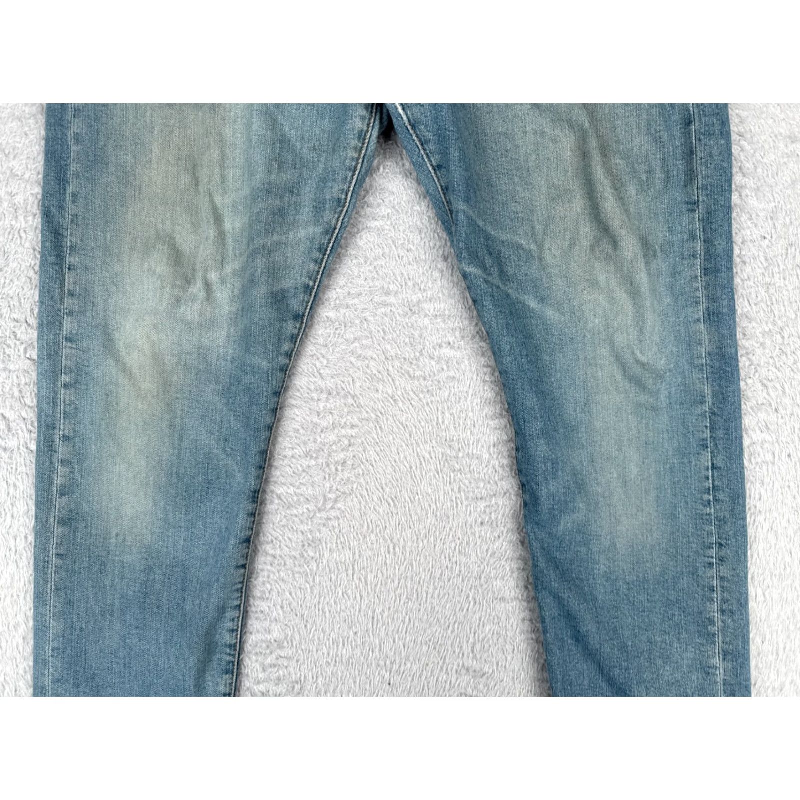 Levi's Levis 512 Jeans Adult 34 Blue Denim Cotton 5-Pocket Regular Stretch Distressed Premium 32x31 Size US 34 / EU 50 - 3 Thumbnail