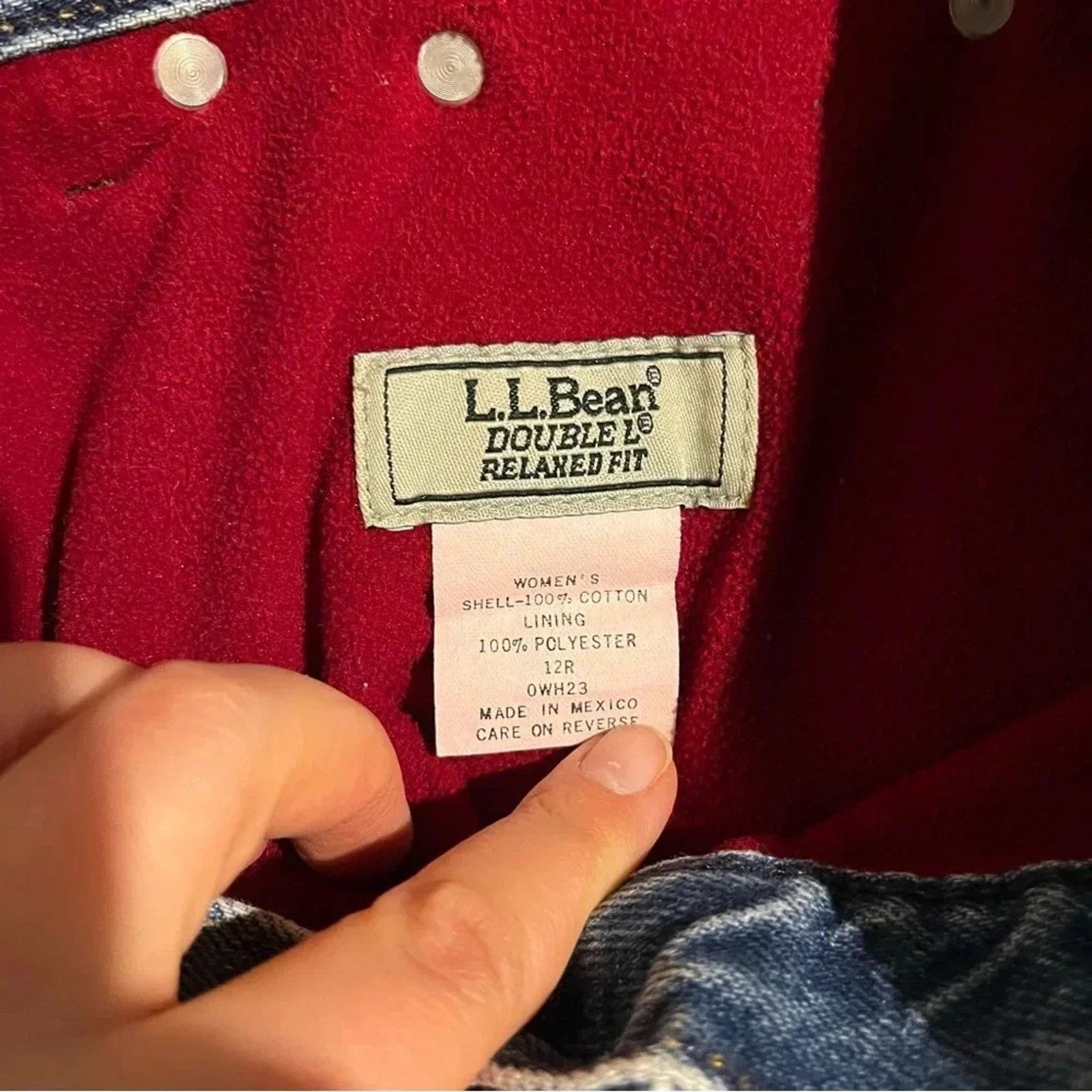 L.L. Bean Women's LL Bean Insulated Relaxed Fit Jeans Size 12 Denim Size 34" / US 12 / IT 48 - 5 Thumbnail
