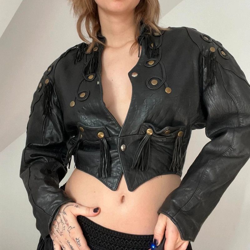 Other Vintage leather jacket CIRCUS vibes Size M / US 6-8 / IT 42-44 - 4 Thumbnail