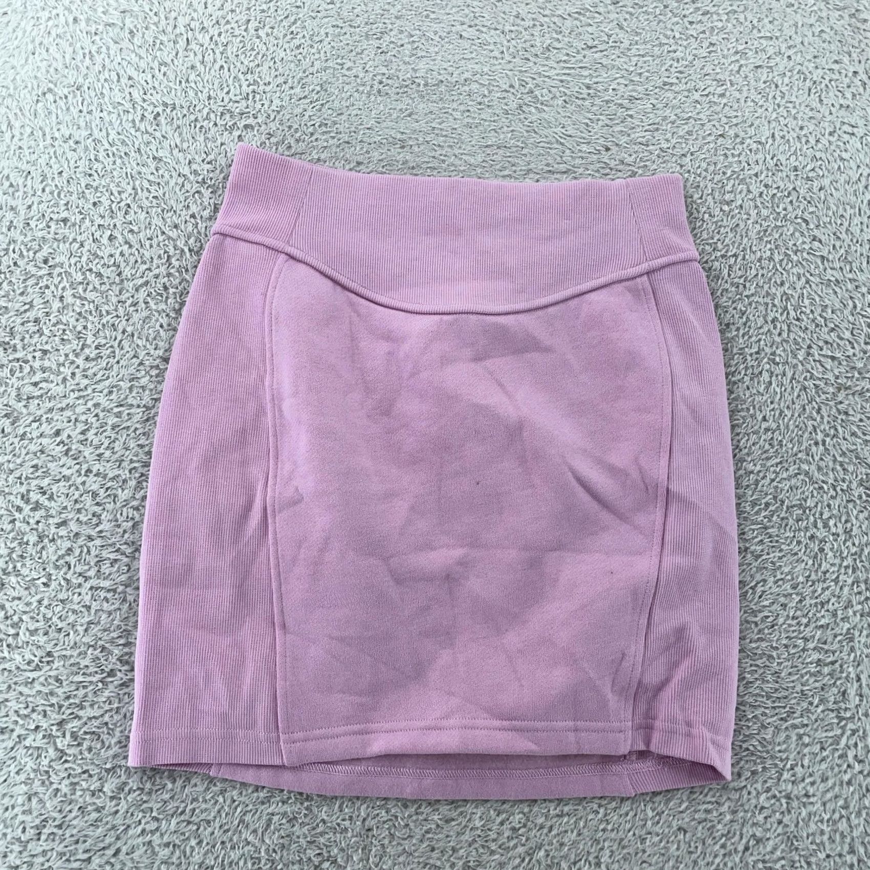 Lululemon Lululemon Skirt Womens XS Purple Lilac Mini Cotton Blend Ribbed Waist Athleisure Purple Logo Size 26" / US 2 / IT 38 - 2 Thumbnail
