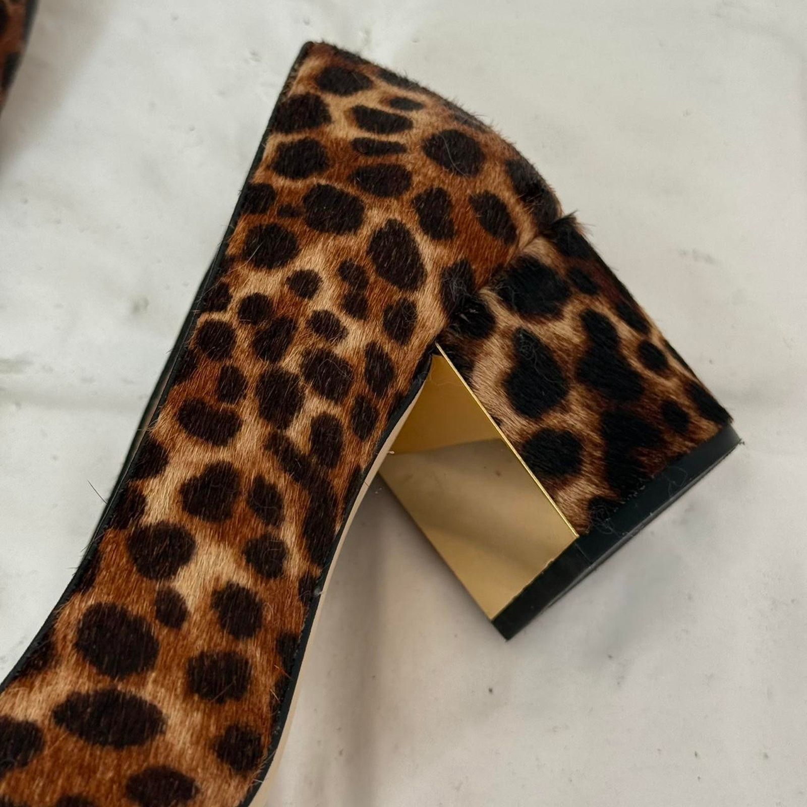 Talbots ✿ y2k leopard calf hair block heel pumps ✿ Size US 7.5 / IT 37.5 - 7 Thumbnail