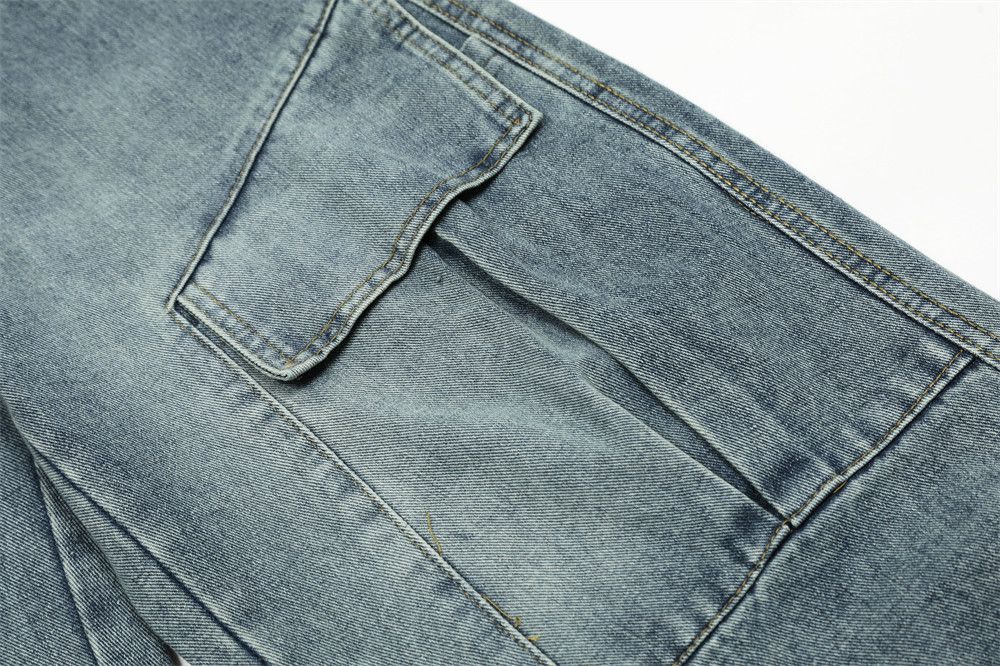 Japanese Brand × Jean Heavy stitching multi-pocket loose washed cargo jeans Size US 32 / EU 48 - 6 Thumbnail