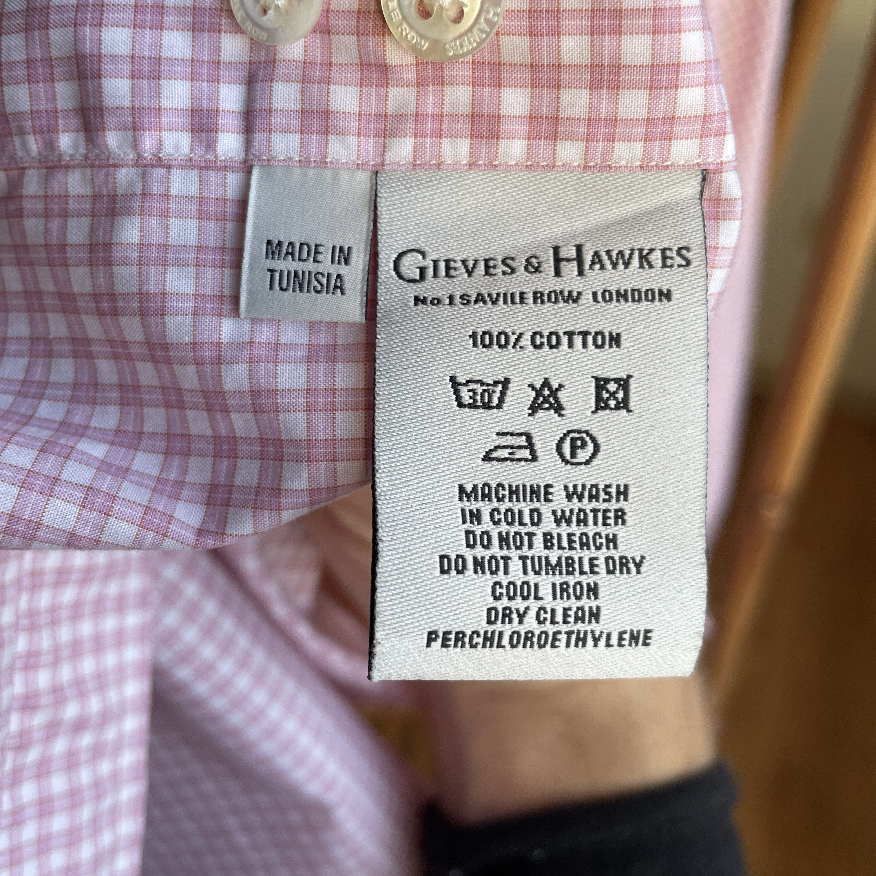Gieves & Hawkes Gieves & Hawkes Pink Check Dress Shirt Neck Size 16.5 in Size 46R - 8 Thumbnail