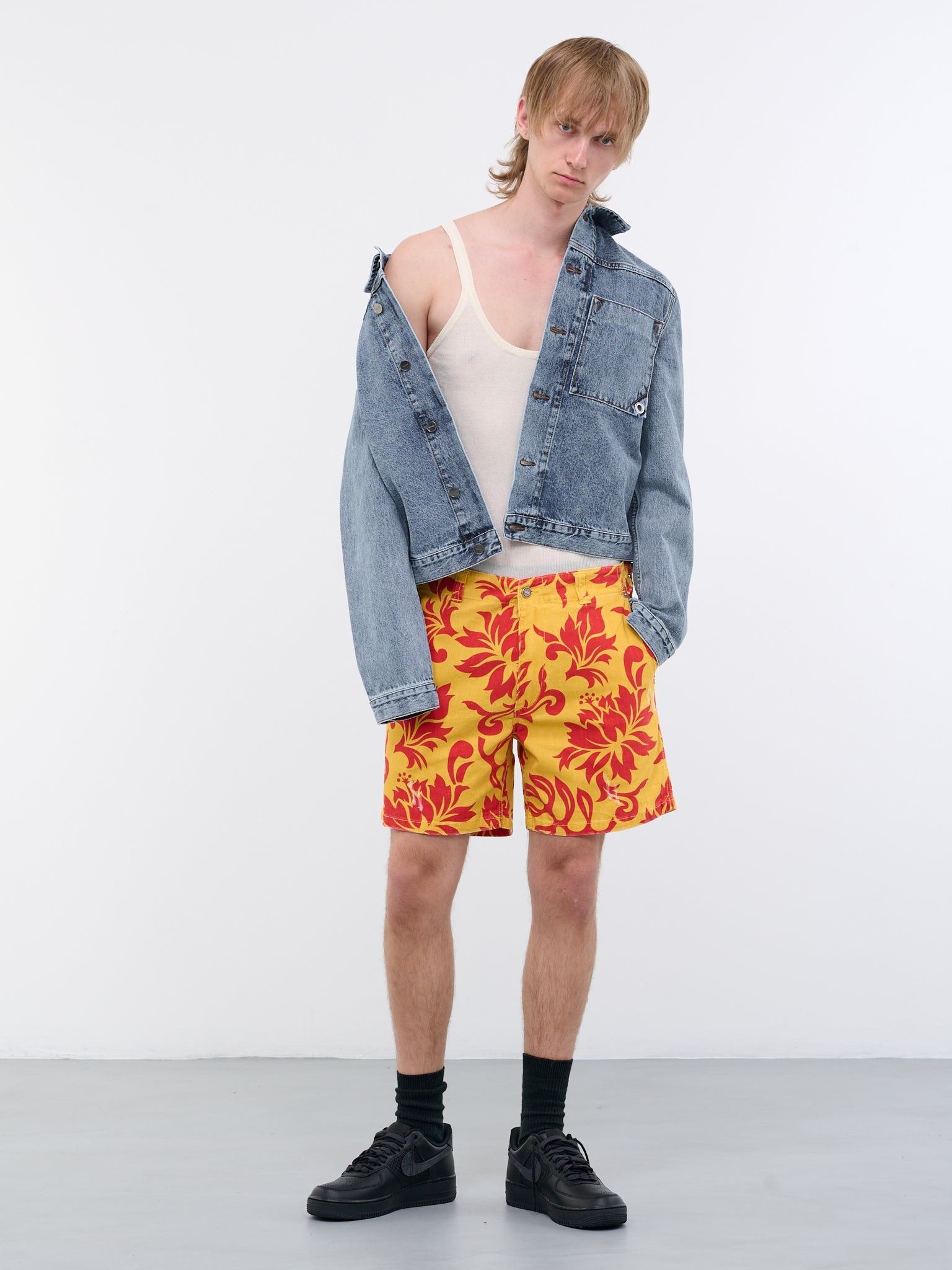 ERL o1y0125 Denim Short in Yellow/Red Size US 36 / EU 52 - 6 Thumbnail
