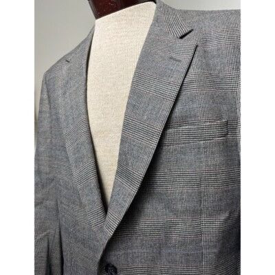 Other Cromwell Juster's Custom Suit Sz 44-46 Windowpane Wool Two B Size 44R - 9 Thumbnail