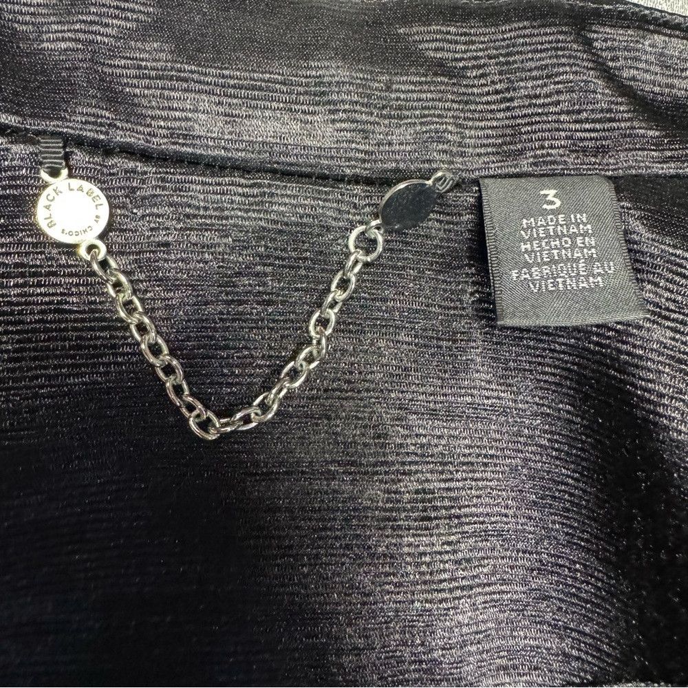 Chicos Black Label Chico's Textured Shine Single Button Blazer Siz Size XL / US 12-14 / IT 48-50 - 6 Thumbnail