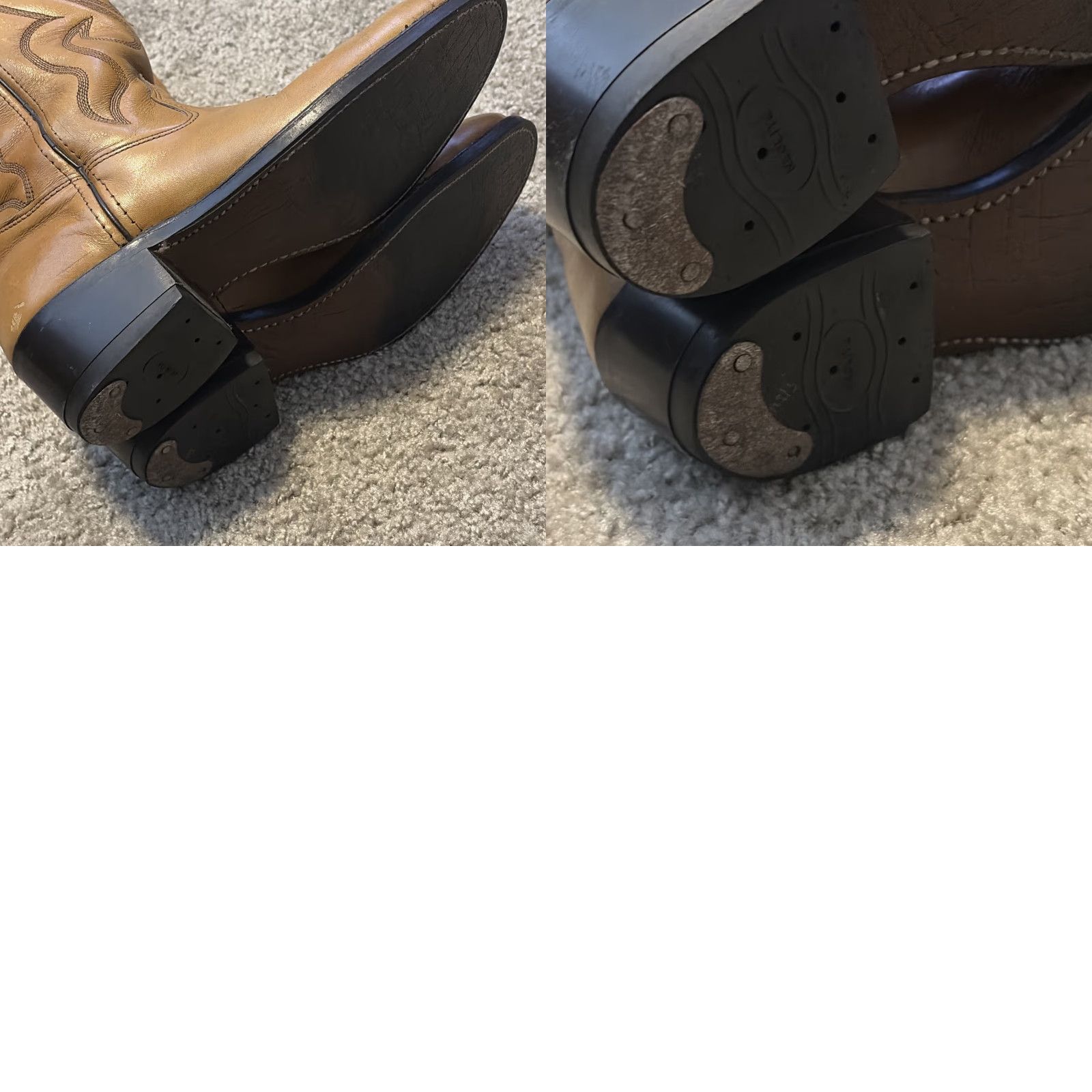 Vintage VINTAGE Iron Age Safety Toe Cowboy Boots Brown Tan Leather Western Boots Men 7 1/2 D Size US 7 / EU 40 - 10 Thumbnail