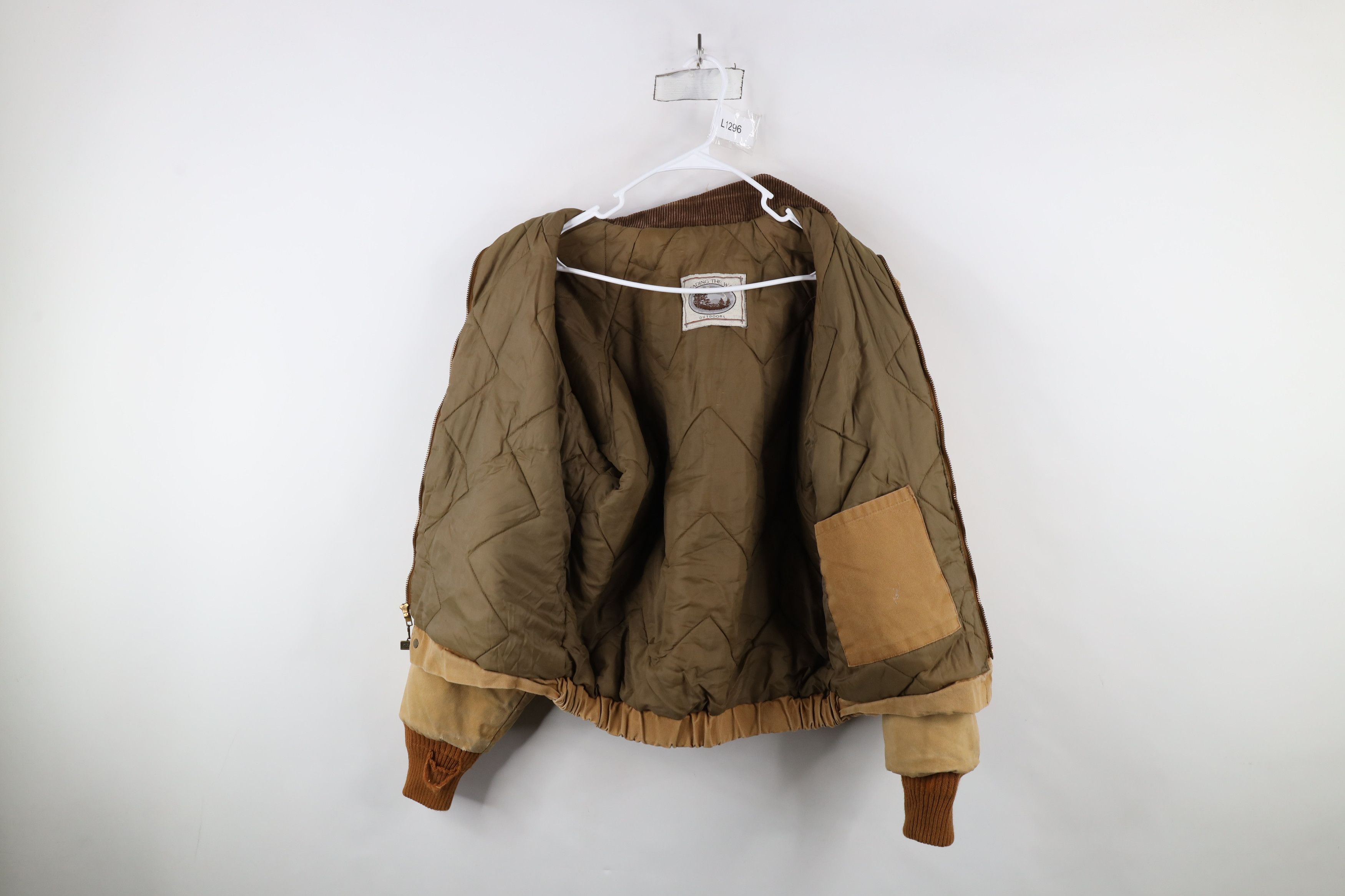 Vintage × Walls Vintage 90s Walls Canvas Bomber Jacket Duck Brown USA Size US XL / EU 56 / 4 - 13 Thumbnail