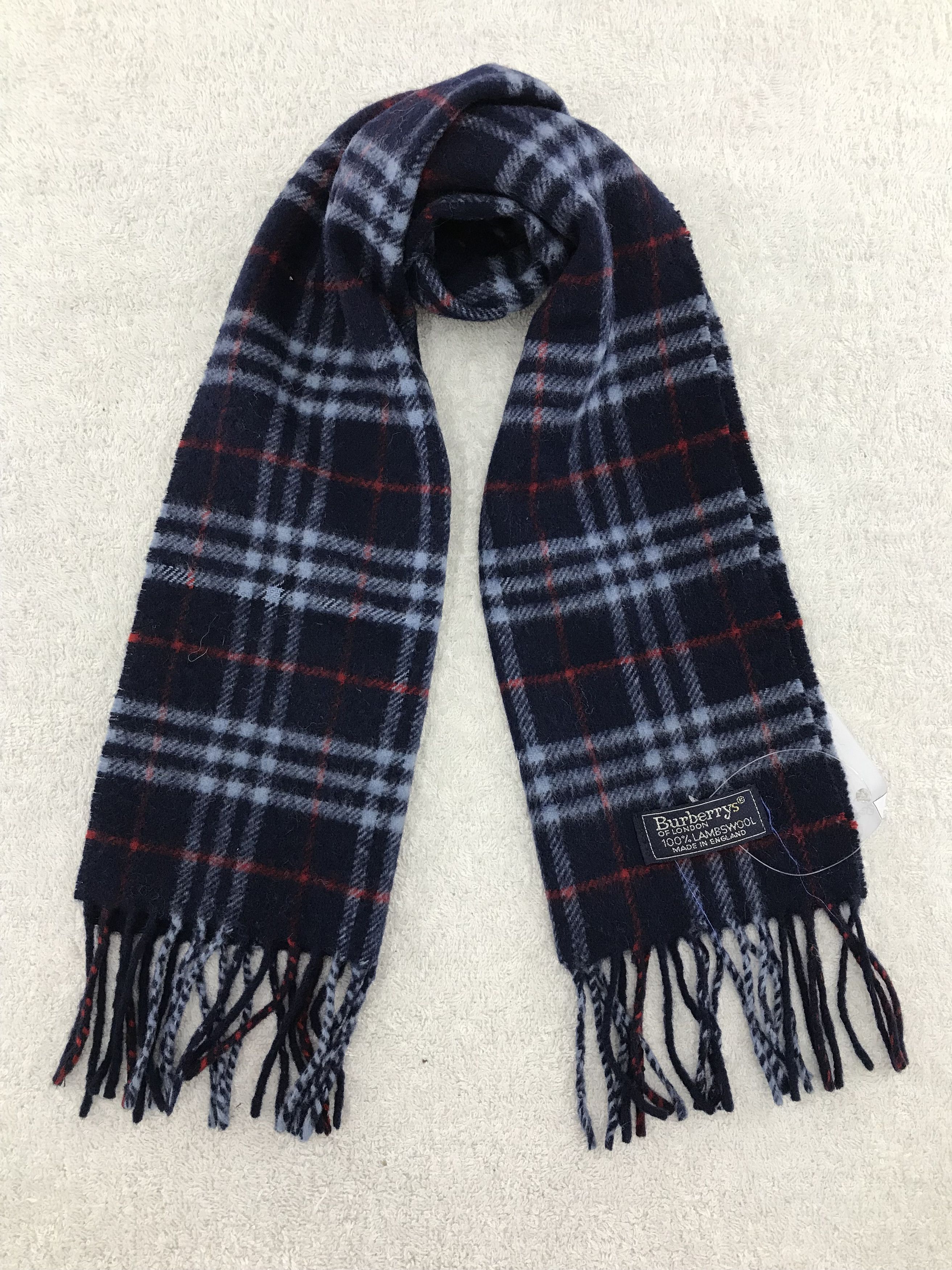 Burberry × Vintage Burberry Scarf / Muffler / Neckwear - WW484 Size ONE SIZE - 1 Thumbnail