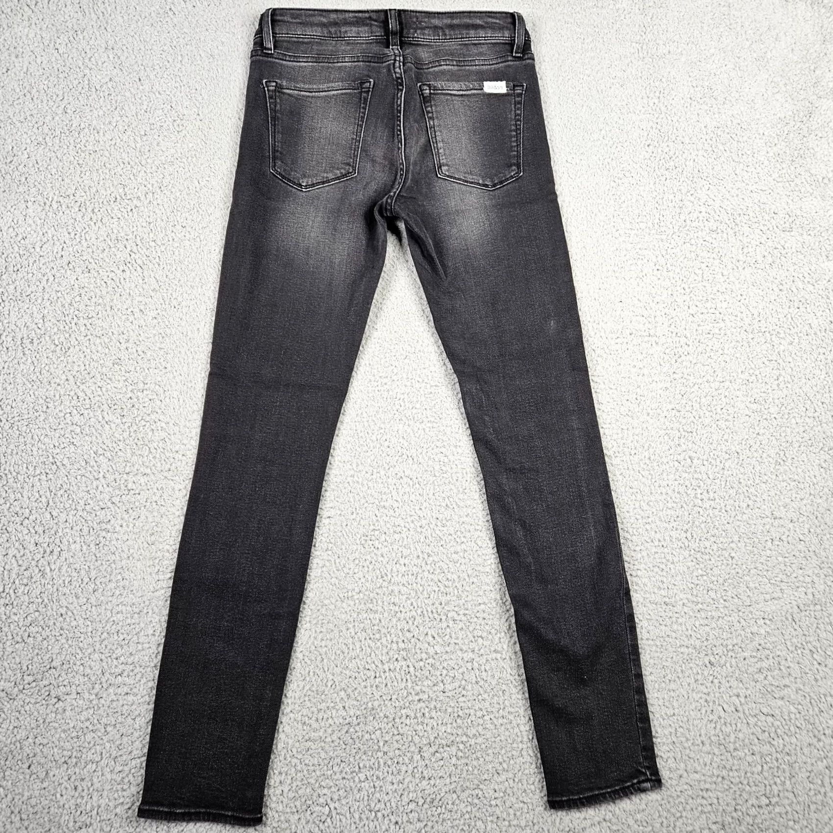 ba&sh ba&sh Lily Noir Women’s Dark Black Skinny Jean Size 26 Denim Casual Belted Comfort Rise Mid Regular Machine Washable Size 26" / US 2 / IT 38 - 7 Thumbnail
