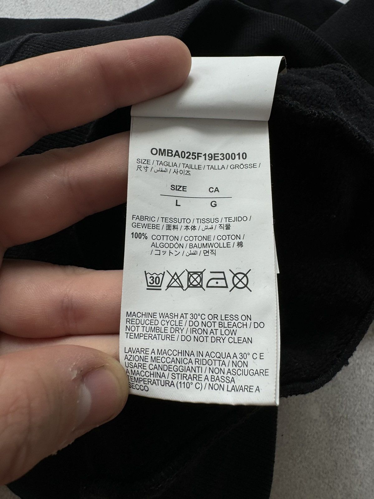 Designer × Off-White Off-White Black Sweatshirt Acrylic Arrow Big Logo Size US L / EU 52-54 / 3 - 12 Thumbnail