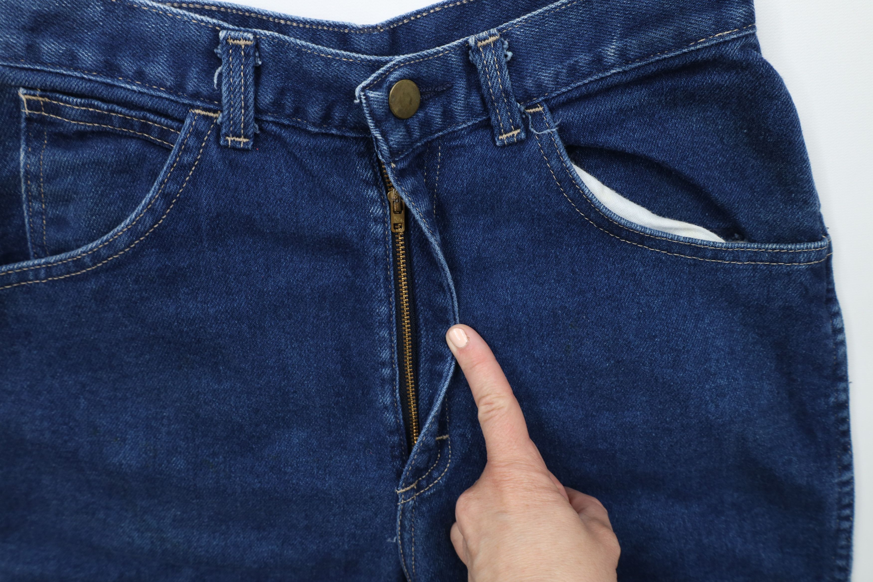 Vintage Vintage 70s Streetwear Tapered Leg Denim Jeans Blue USA Size 32" / US 10 / IT 46 - 8 Thumbnail