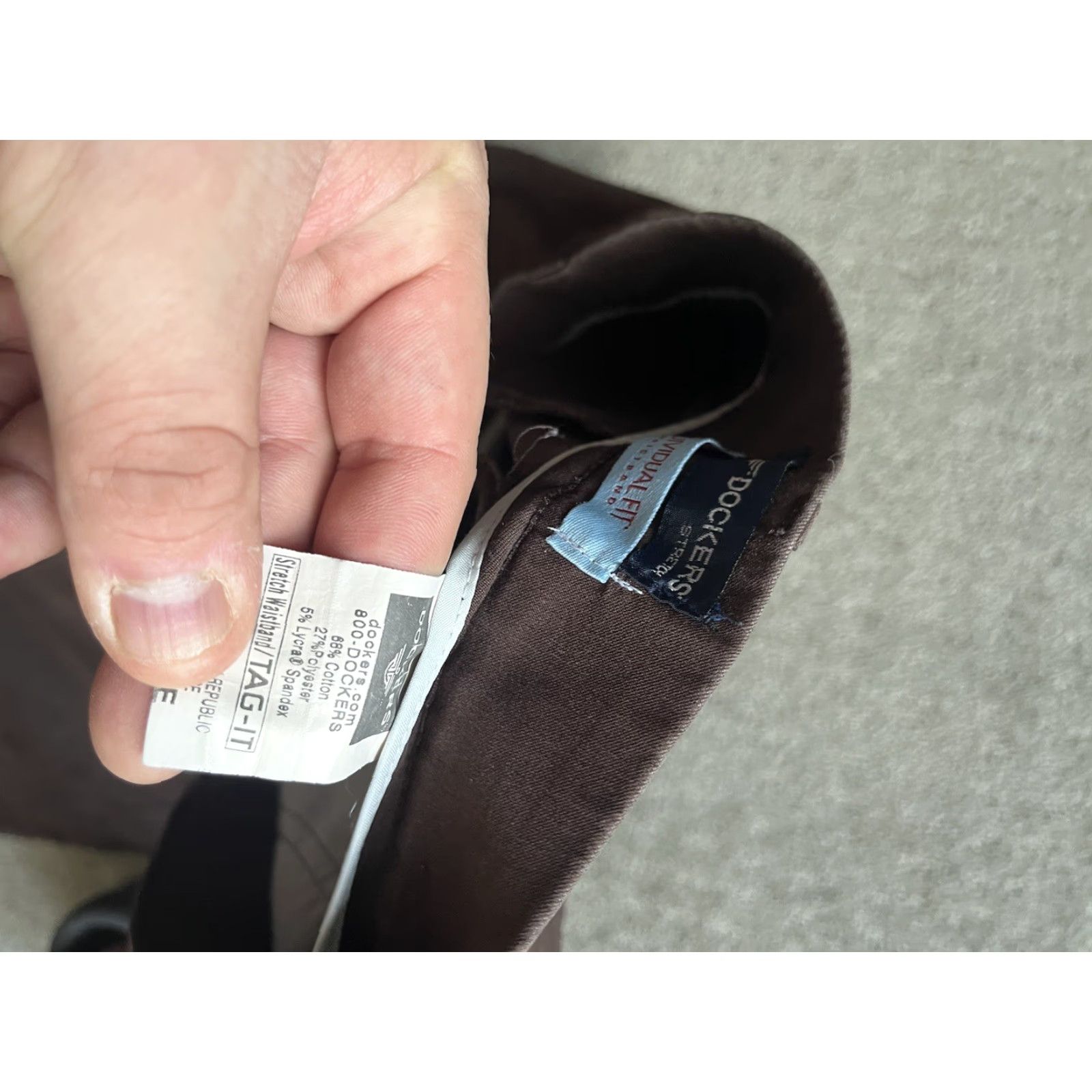 Dockers DOCKERS Women Pants 6P Petite Brown Solid Cotton Poly Knit Flat Front Casual Chino Straight Inseam 30in Womens Pants Size 28" / US 6 / IT 42 - 6 Thumbnail
