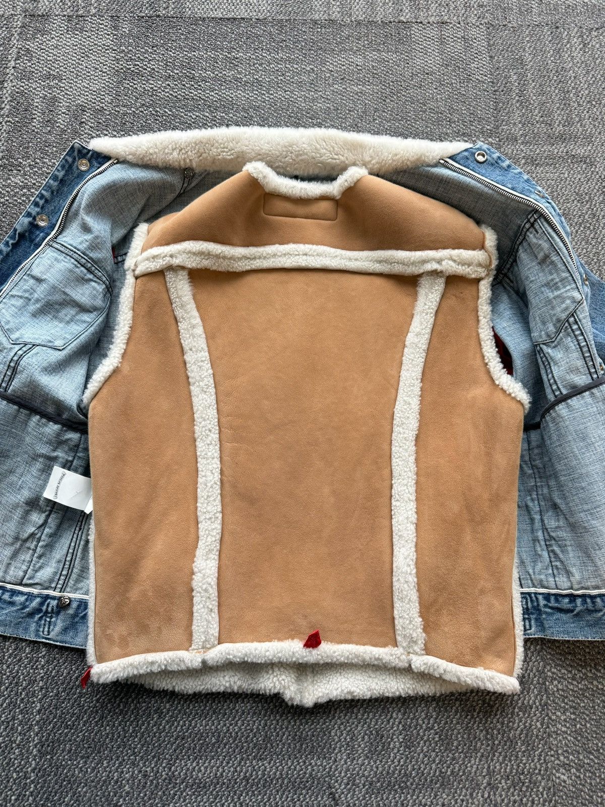 Chrome Hearts Chrome Hearts Blue Removeable Shearling Denim Jacket Size US S / EU 44-46 / 1 - 5 Thumbnail