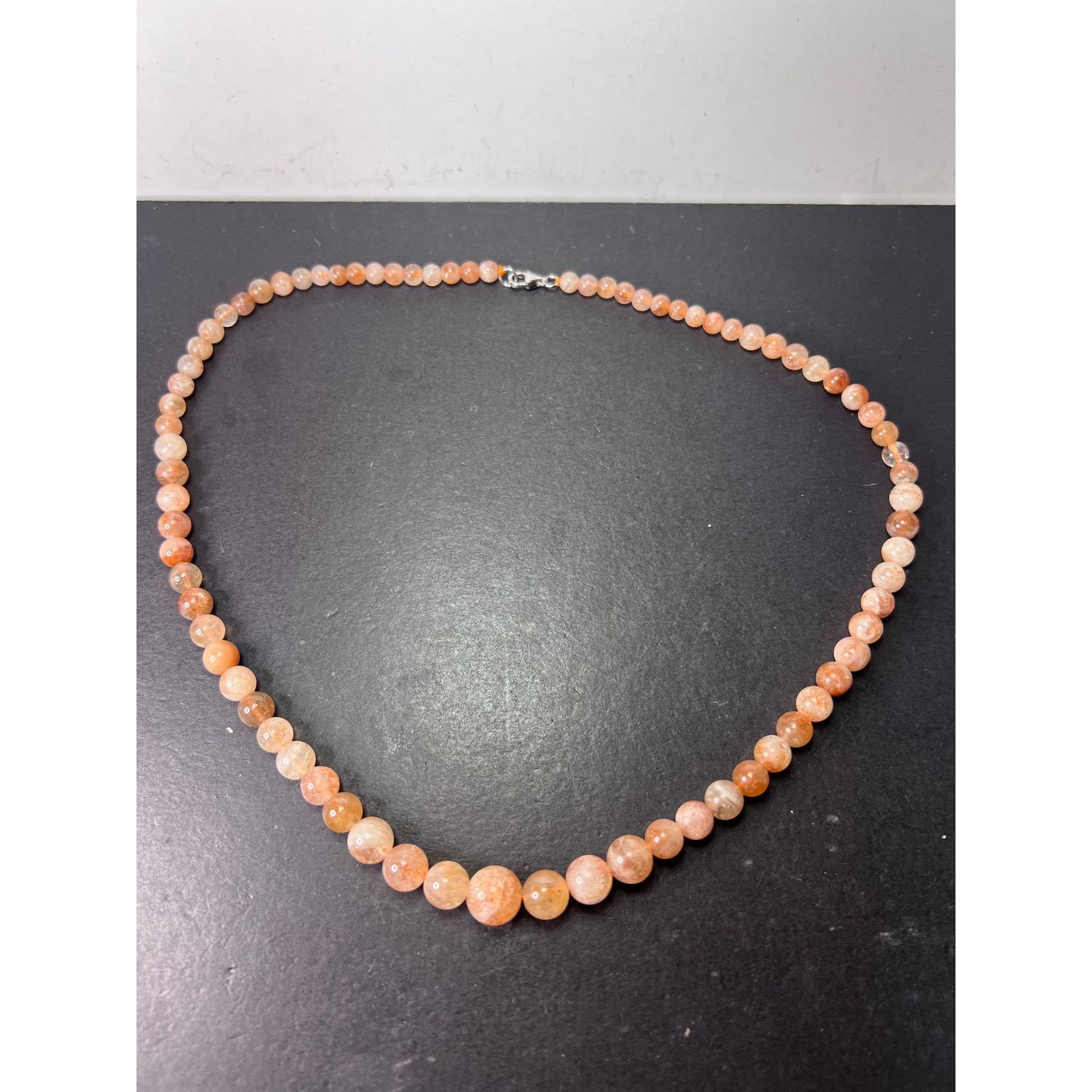 Other Sunstone bead necklace 18 inches with sterling clasp Size ONE SIZE - 1 Thumbnail