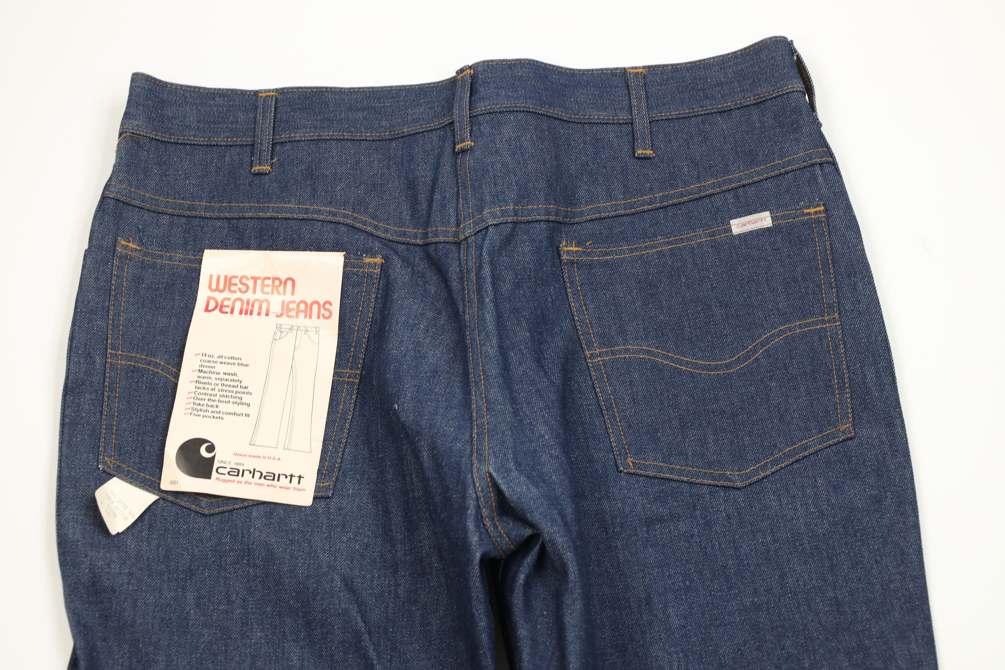 Carhartt Deadstock Vintage 80s Carhartt Wide Leg Denim Jeans USA Size US 40 / EU 56 - 9 Thumbnail