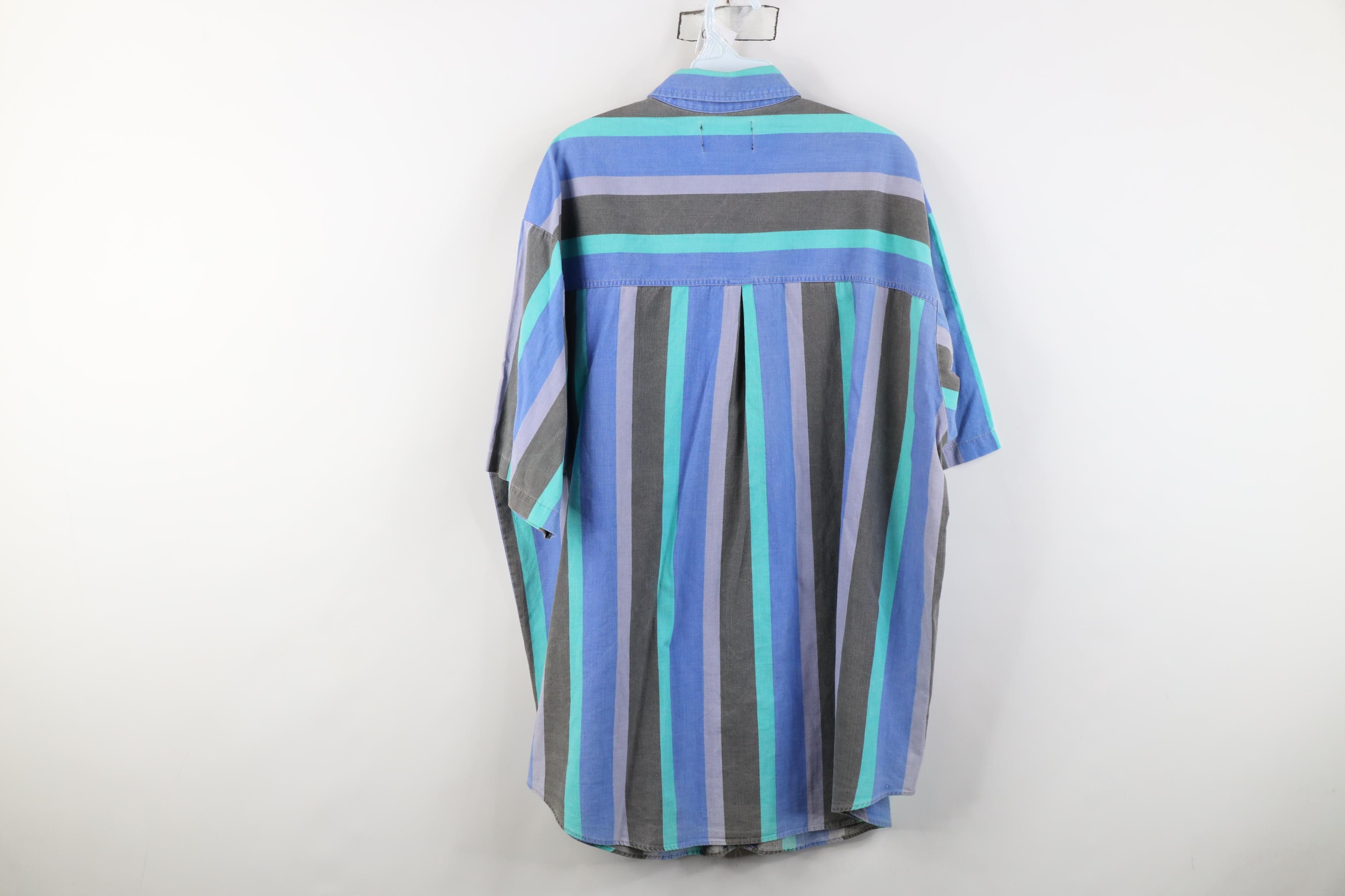 Vintage Vintage 90s Streetwear Collared Short Sleeve Button Shirt Size US XL / EU 56 / 4 - 11 Thumbnail