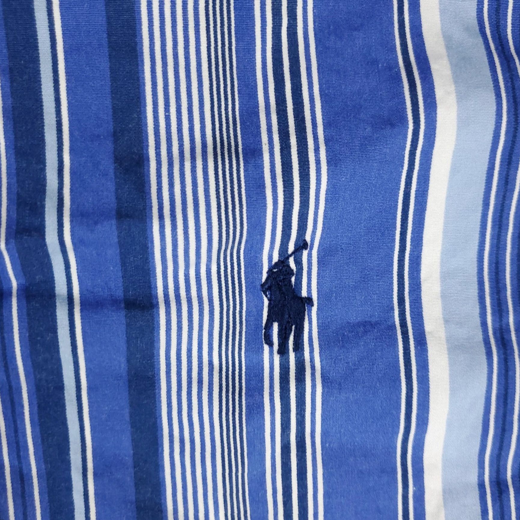 Ralph Lauren Ralph Lauren Shirt Mens XL Blue Striped Pony Casual Button-Up Long Sleeve - Classic American Preppy Cotton Shirt (XL, Blue) Mens Size US XL / EU 56 / 4 - 2 Thumbnail