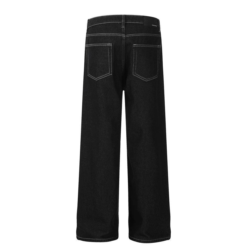 Jean Men's loose simple versatile straight-leg wide-leg jeans Size US 32 / EU 48 - 2 Thumbnail