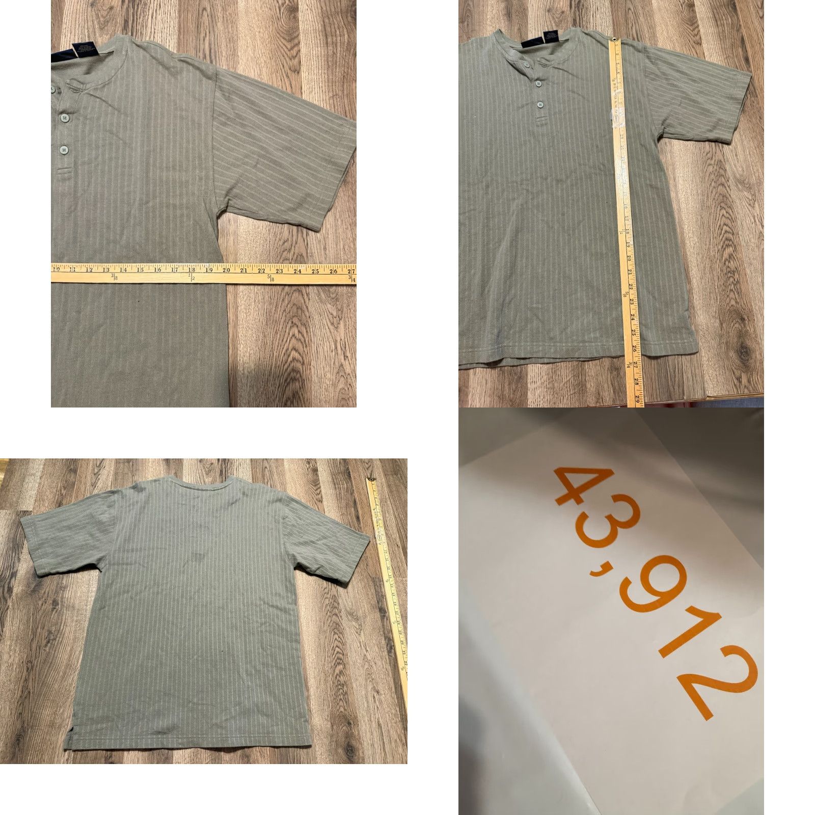 Faded Glory Faded Glory Polo Shirt Mens Medium Green Short Sleeve 1/4 Button Casual Golf Easy Care Modern Vintage: No Size US M / EU 48-50 / 2 - 8 Thumbnail