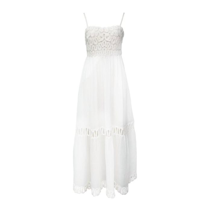 Jonathan Simkhai JONATHAN SIMKHAI Salana Crochet Maxi Dress In White