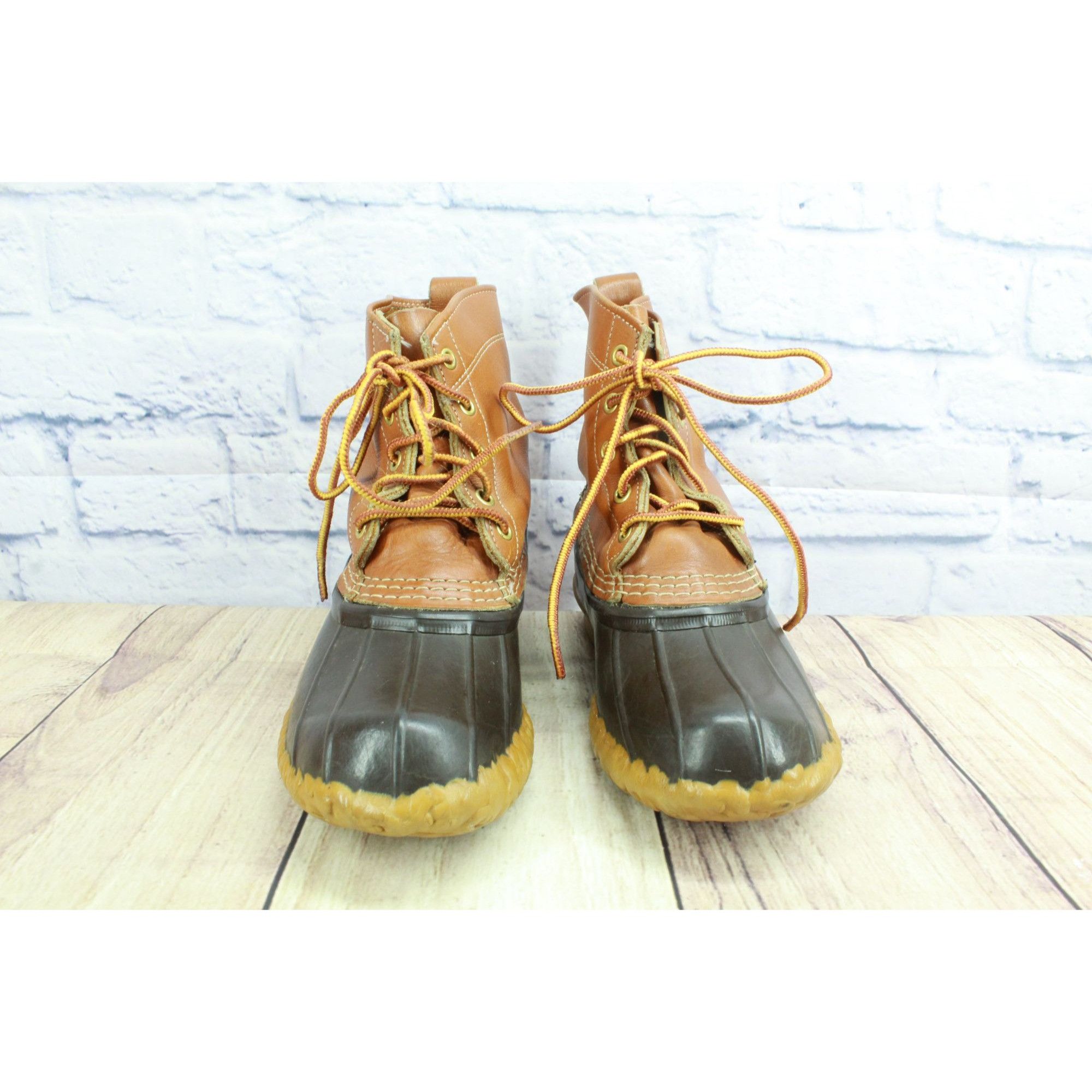 Leather Vintage LL Bean Women's Leather Insulated Ankle Duck Boots Size US 6 / IT 36 - 4 Thumbnail