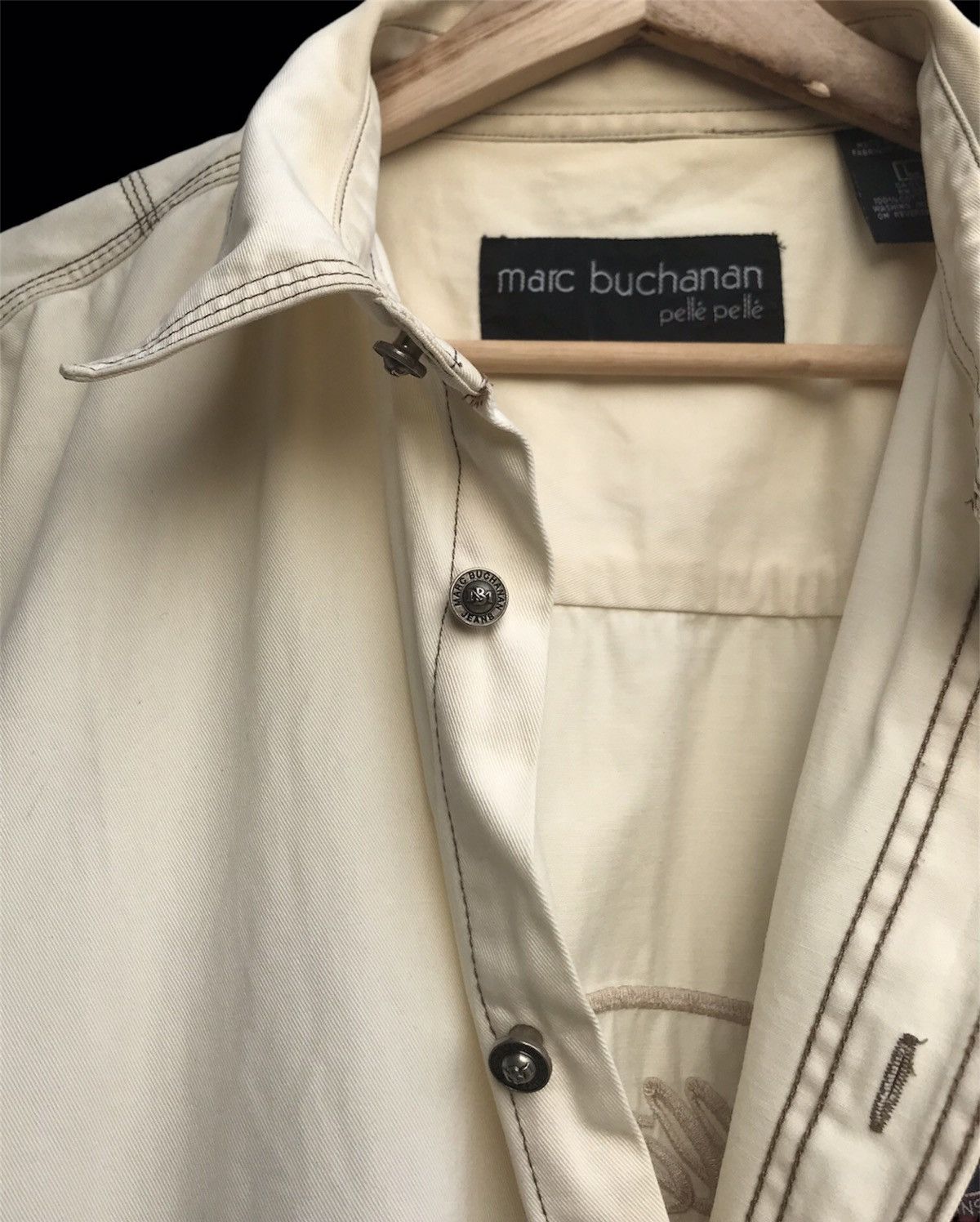 Marc Buchanan × Pelle Pelle × Vintage Vintage Pelle Pelle Sport USA by Marc Buchanan Thick Shirt Size US L / EU 52-54 / 3 - 7 Thumbnail